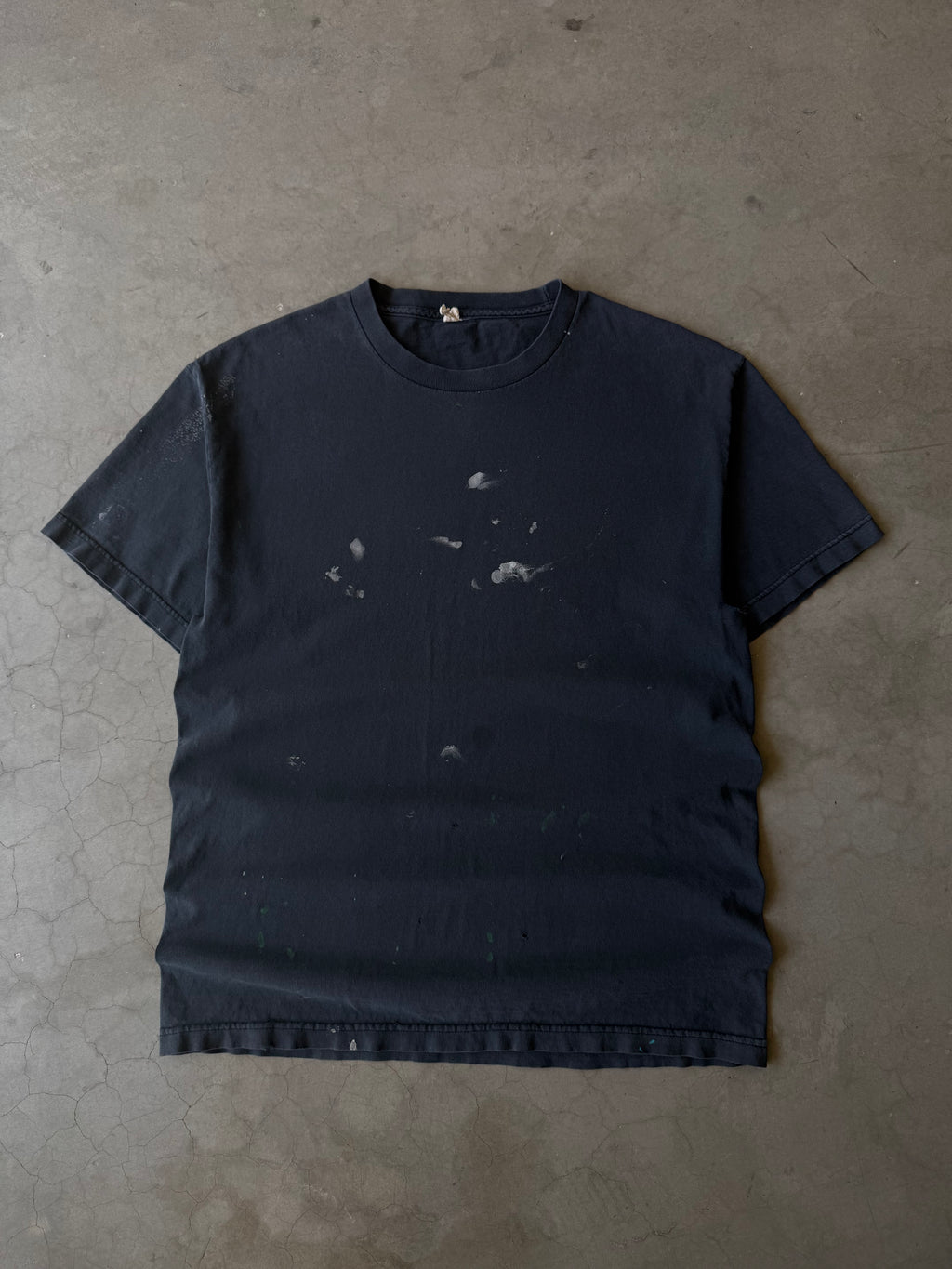 Early 2000s Black Painted Blank Tee(XL)