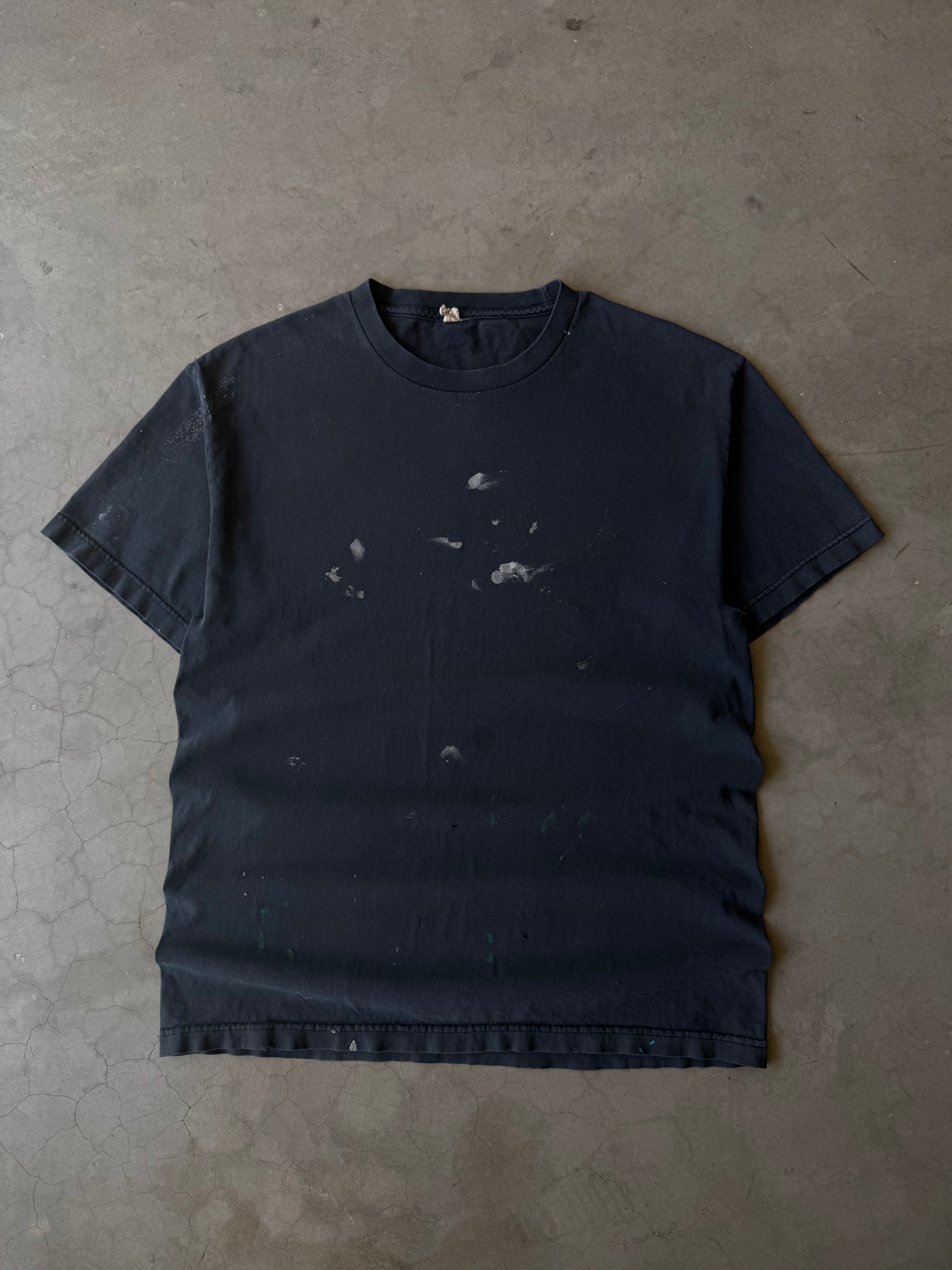 Early 2000s Black Painted Blank Tee(XL)