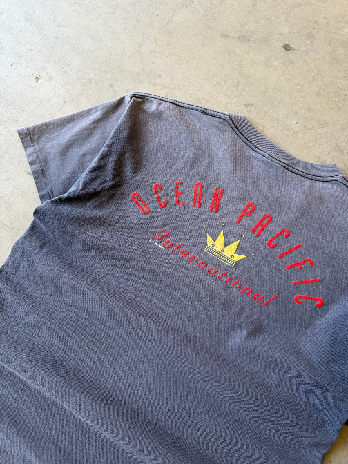 1990s Extremely Faded Ocean Pacific Crown Tee(L)