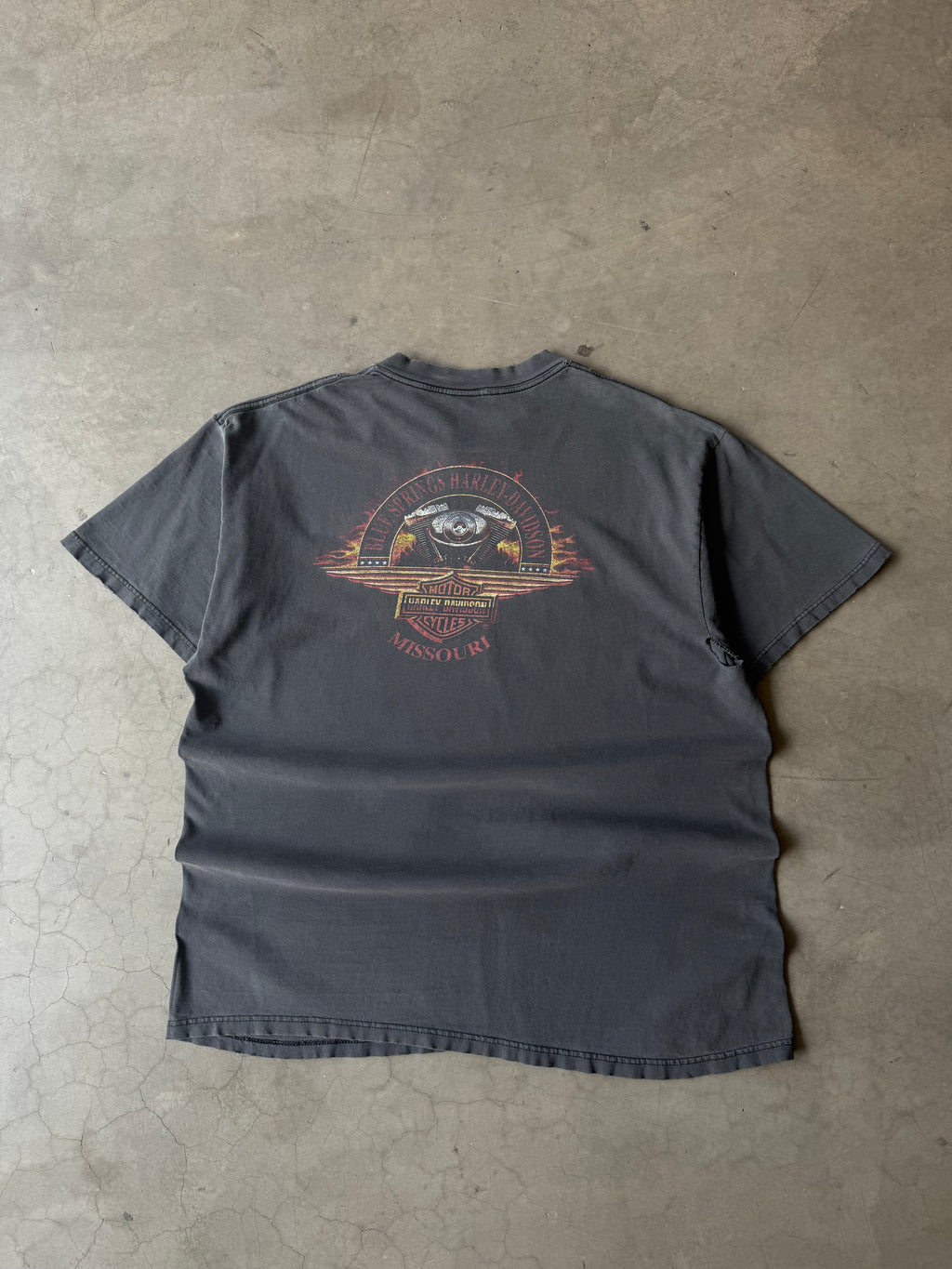 1990s Faded & Distressed Harley Davidson Freedom Tee(XL)