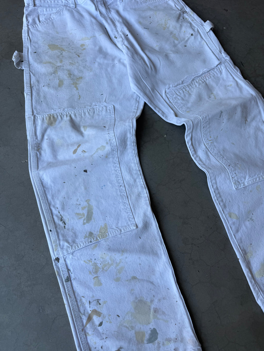 Painted & Distressed Dickies Double Knee Carpenter Pants