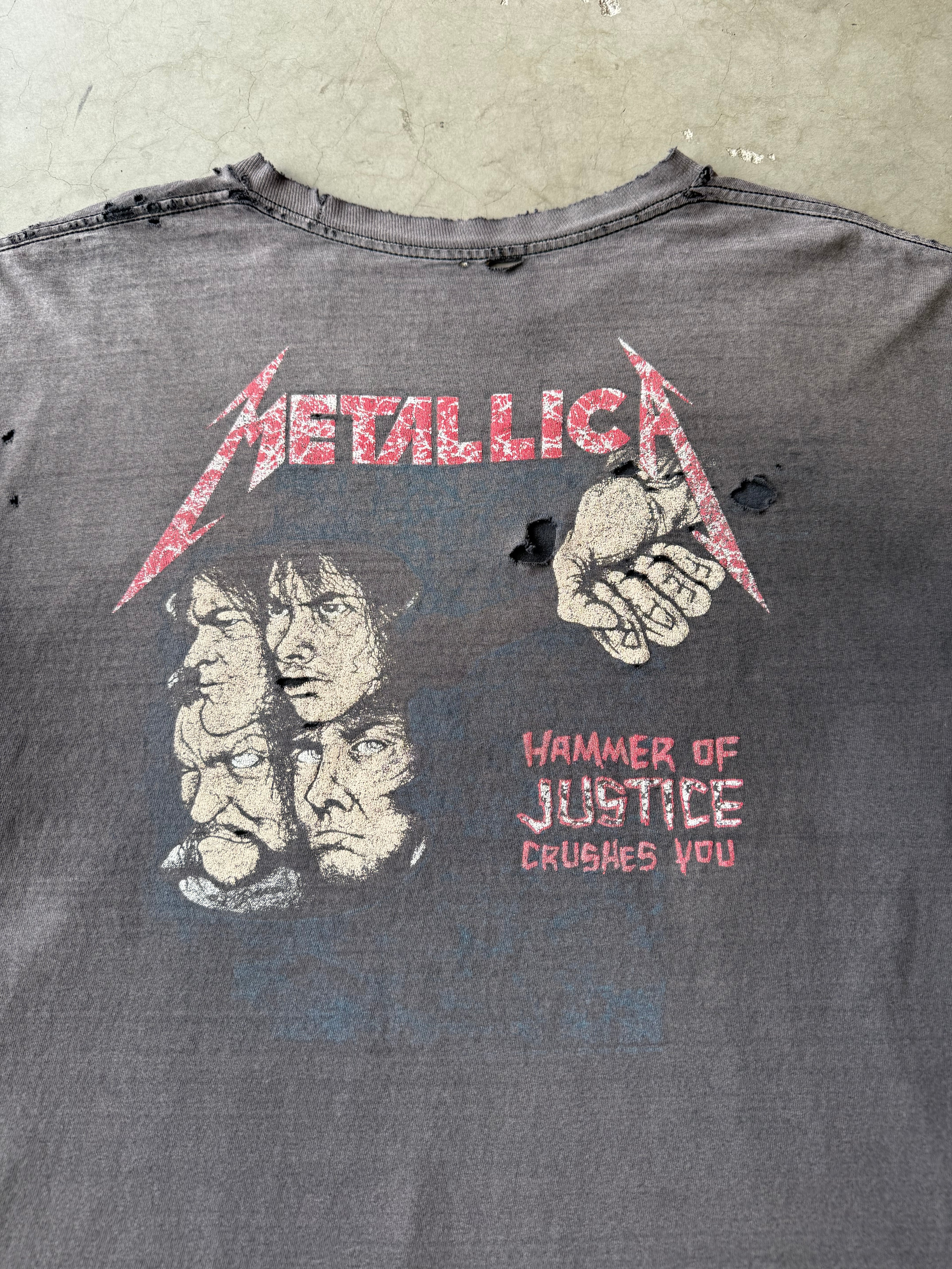 Late 1990s/Early 2000s Faded & Distressed Metallica Justice For All Tee(XL)