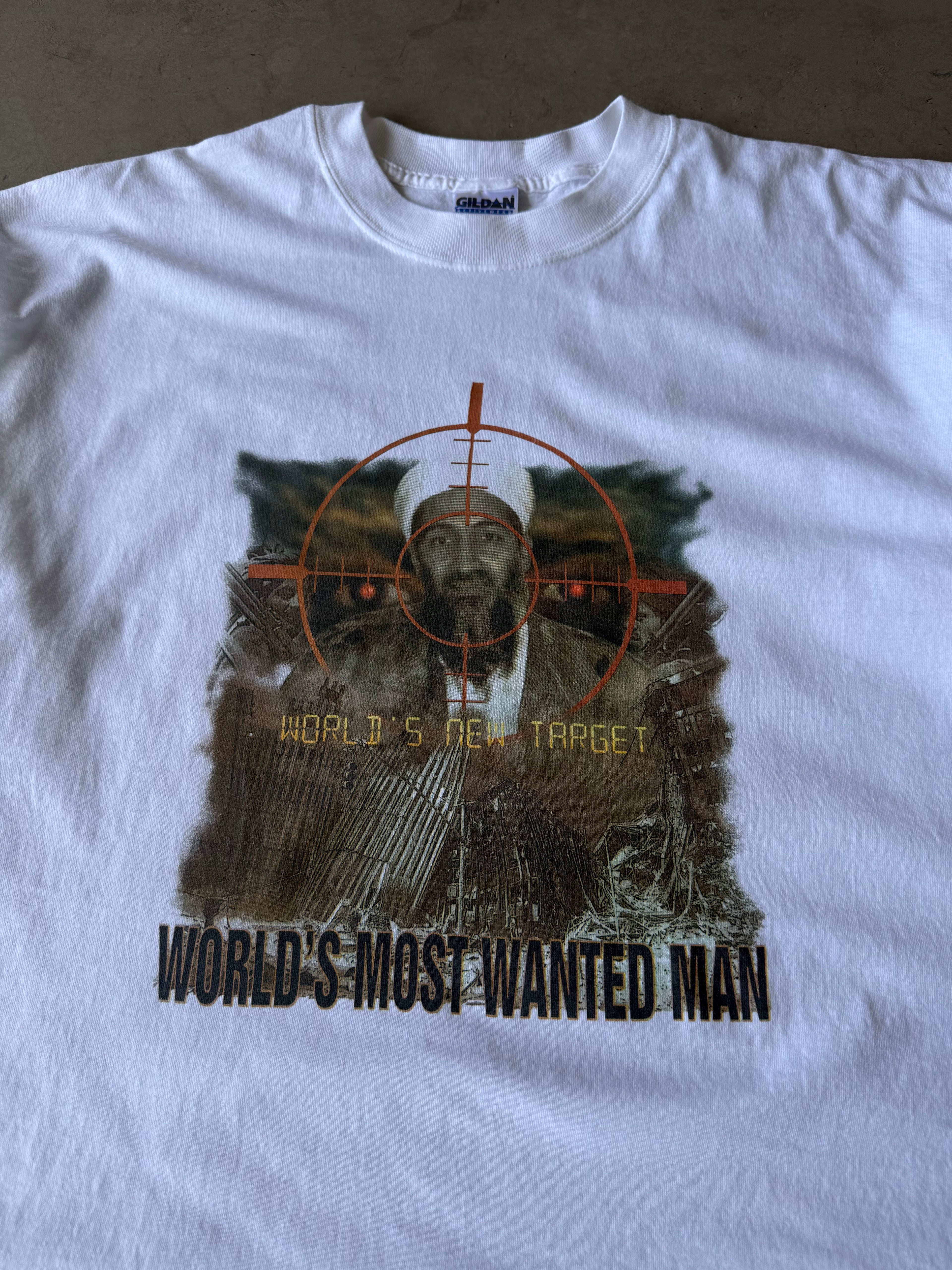 Early 2000s World’s Most Wanted Man Osama bin Laden Tee(XXL)