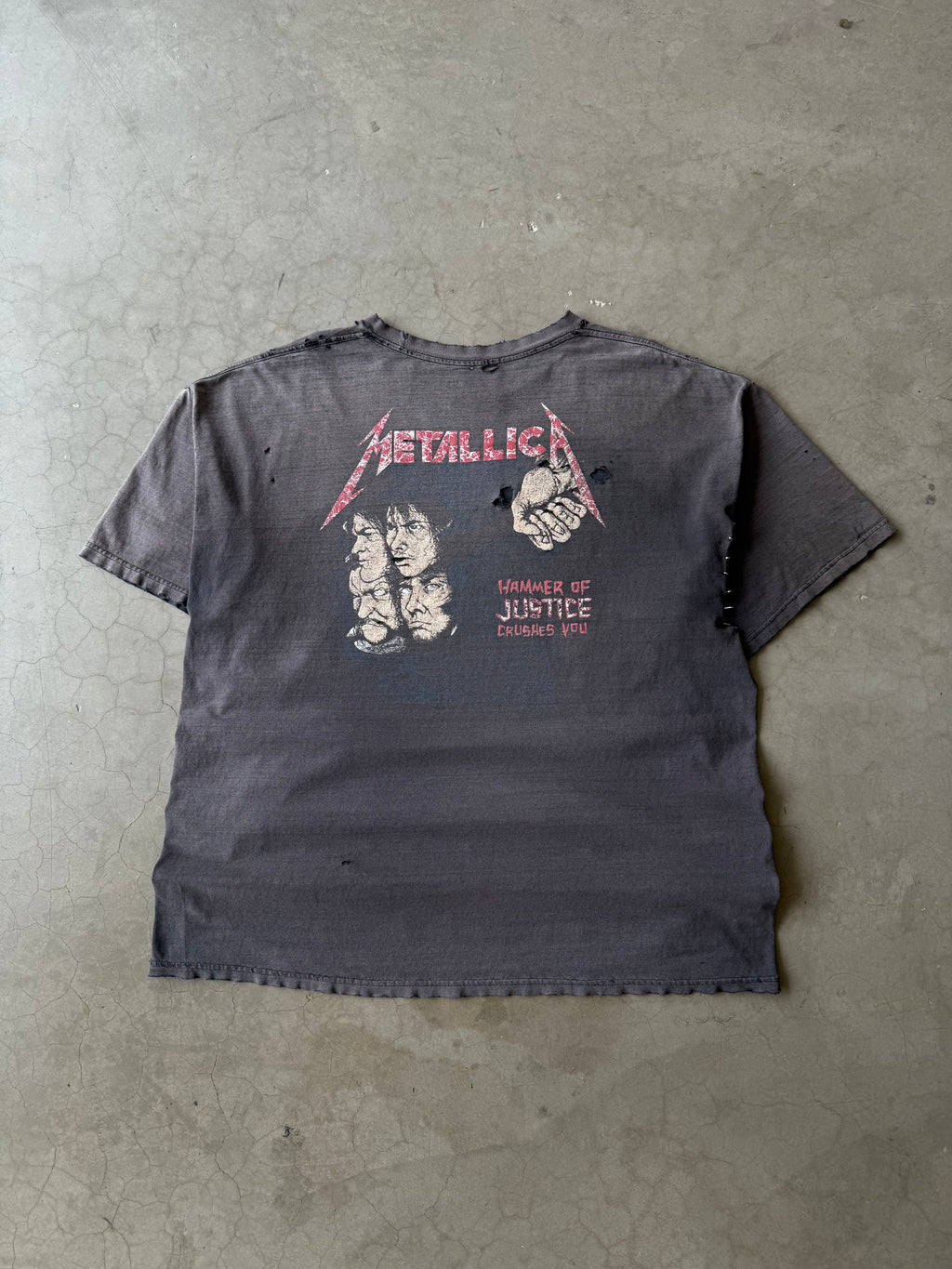 Late 1990s/Early 2000s Faded & Distressed Metallica Justice For All Tee(XL)