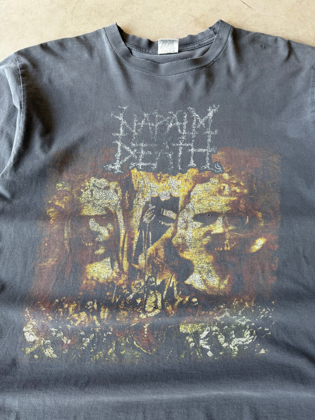 Early 2000s Faded Napalm Death Tee(L)