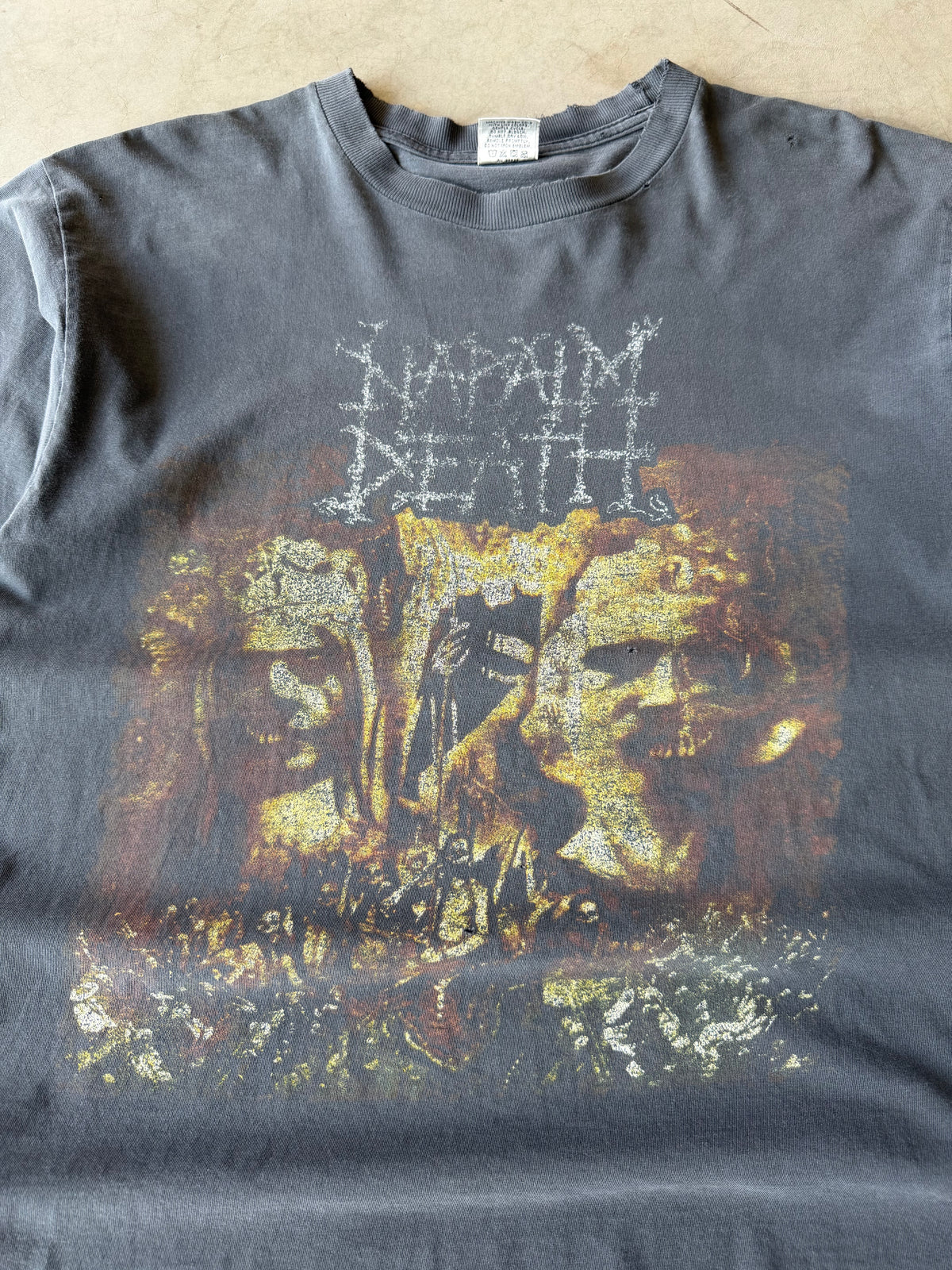 Early 2000s Faded Napalm Death Tee(L)