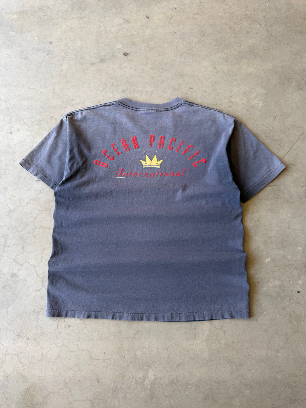 1990s Extremely Faded Ocean Pacific Crown Tee(L)