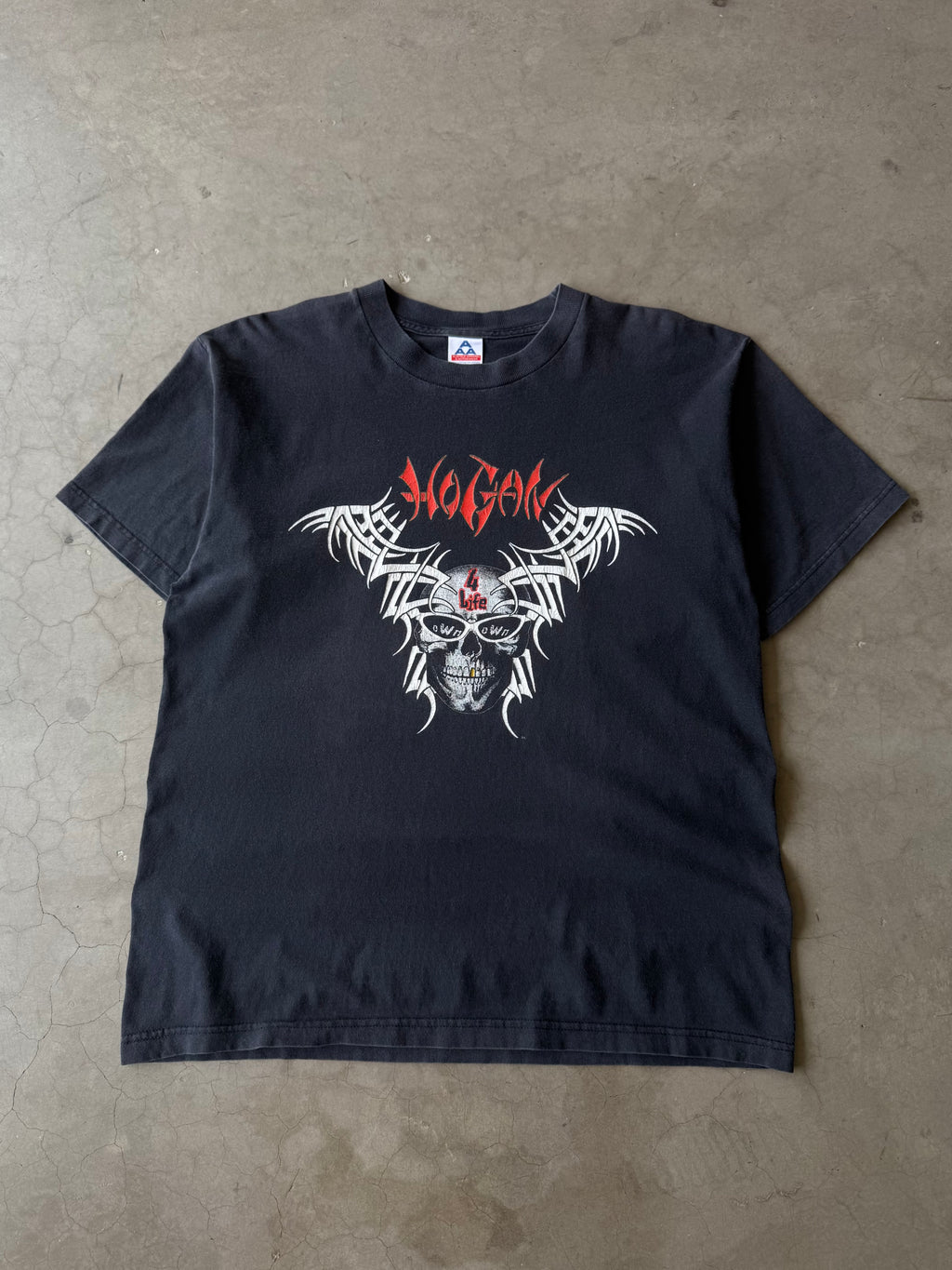 1990s Hulk Hogan 4 Life Skull Wrestling Tee(L)