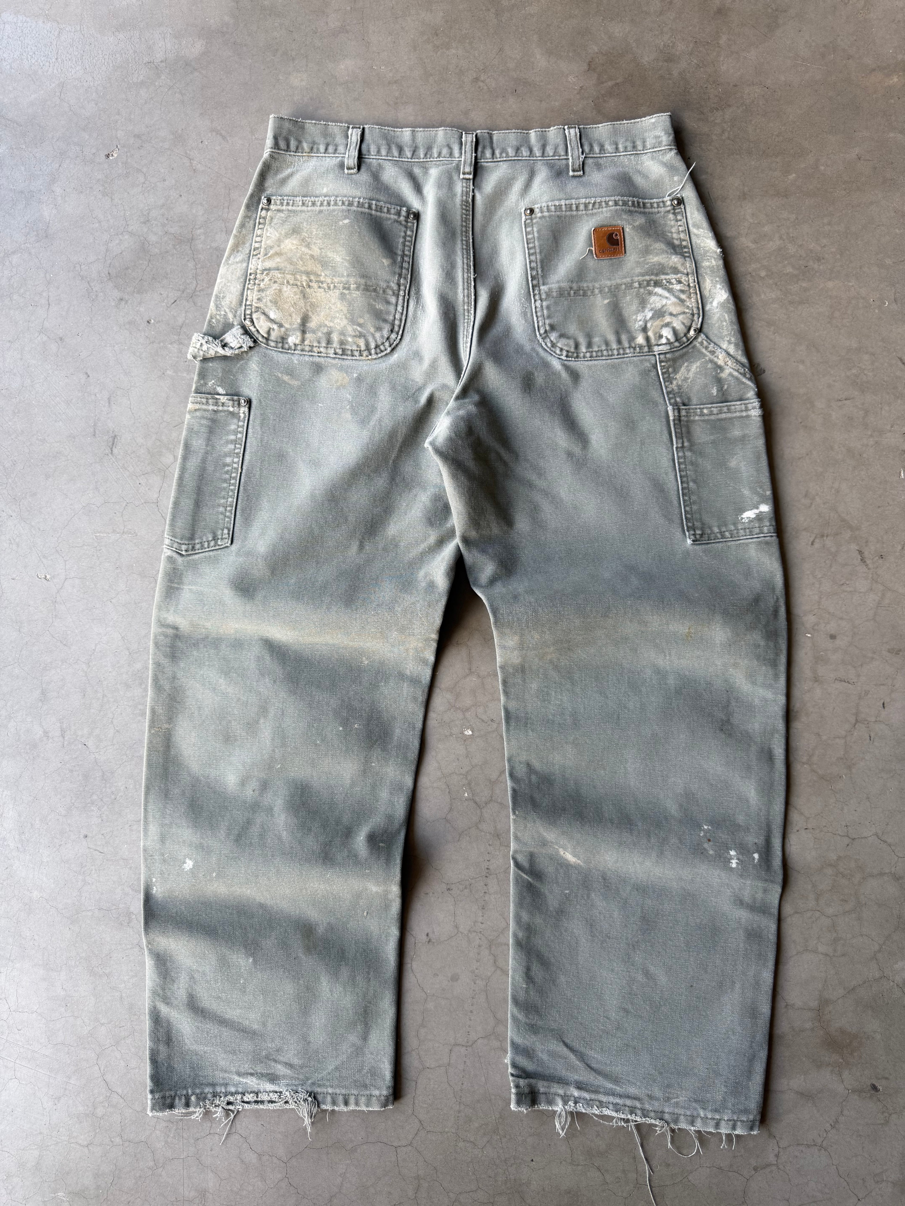 Extremely Painted & Distressed Carhartt Double Knee Pants(34x28)