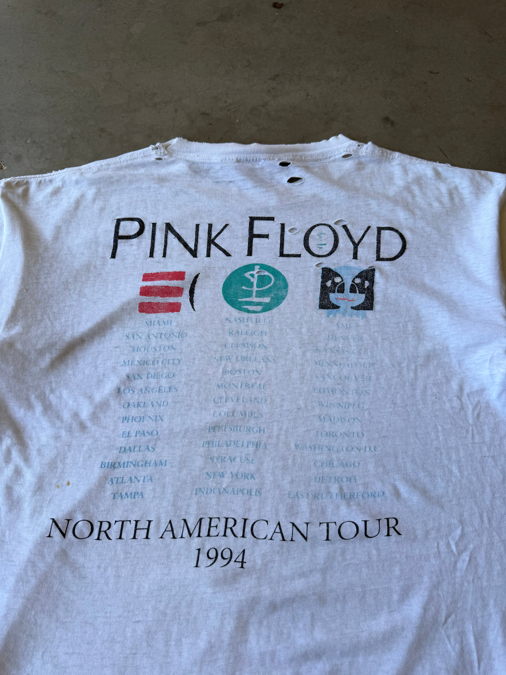 1990s Distressed Pink Floyd Division Bell Tee(XL)