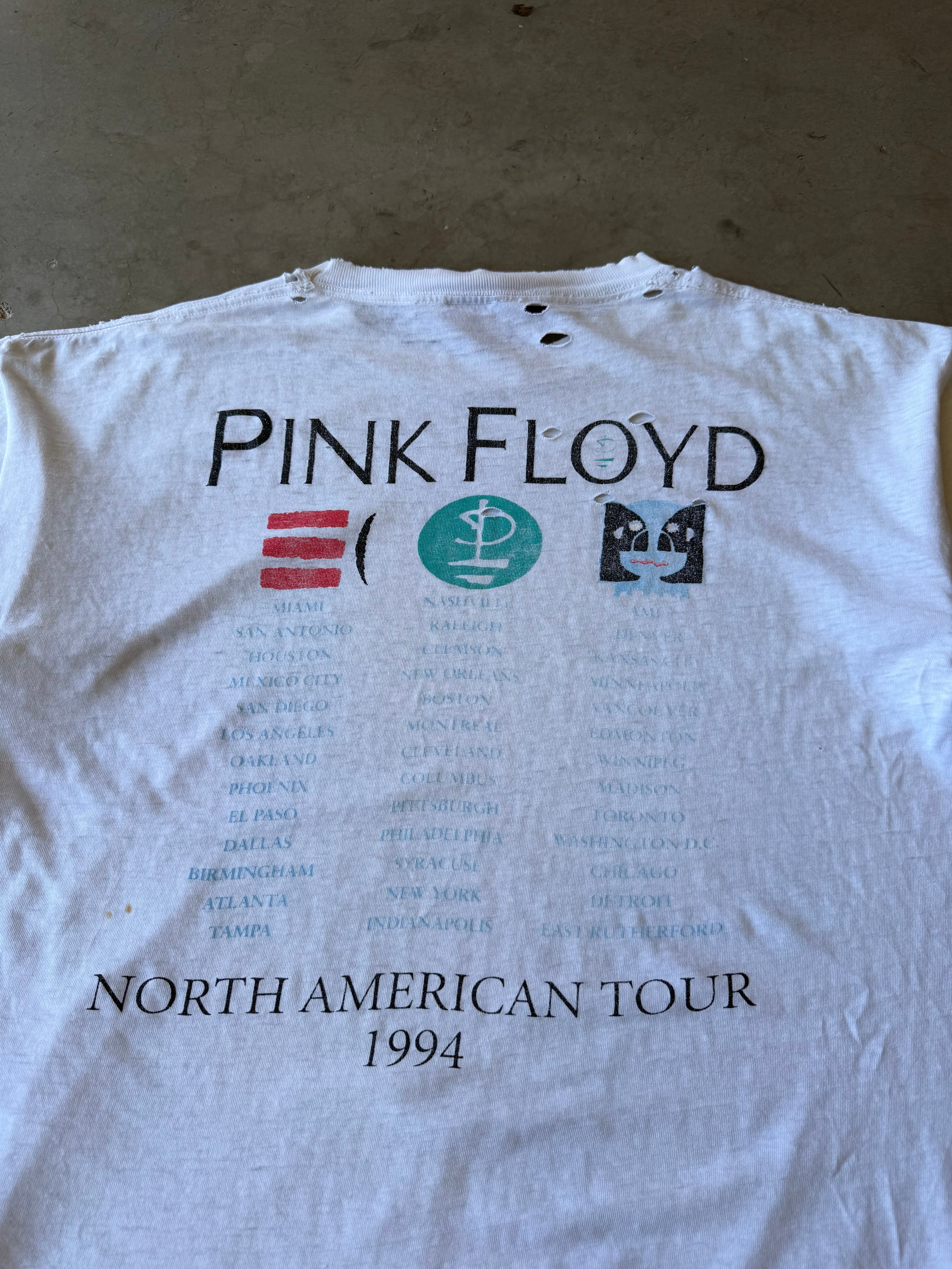 1990s Distressed Pink Floyd Division Bell Tee(XL)