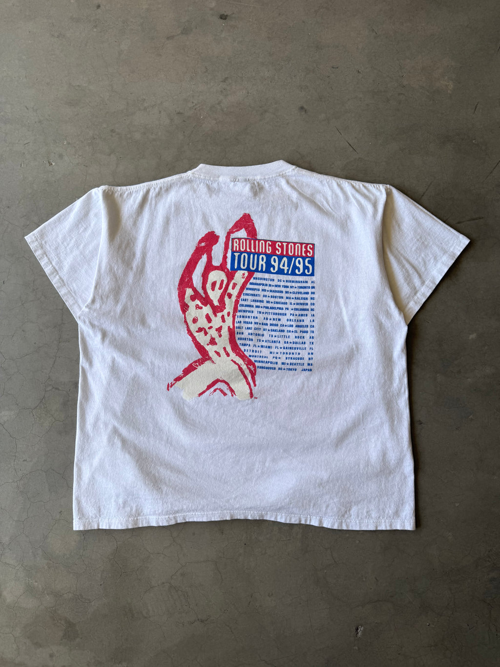 1990s Rolling Stones USA Flag Tour Tee(XL)