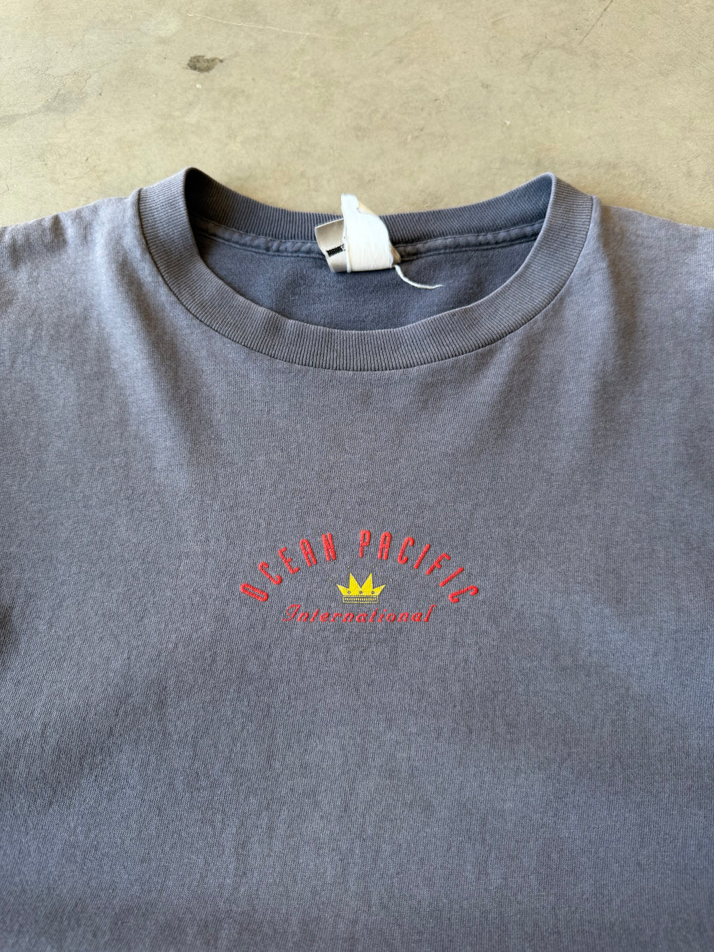 1990s Extremely Faded Ocean Pacific Crown Tee(L)