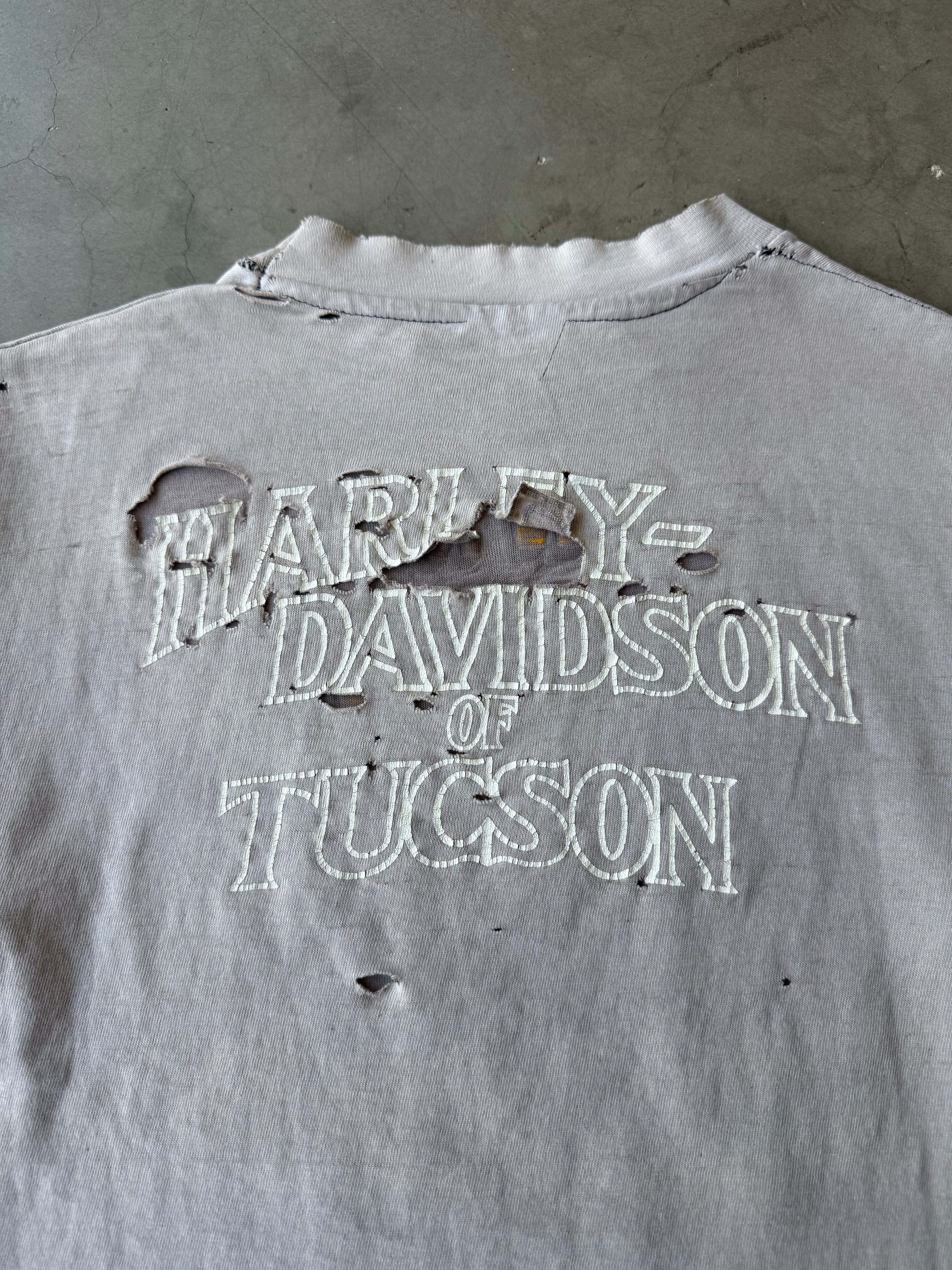 1980s Extremely Faded & Distressed I Own A Harley Tee(S)