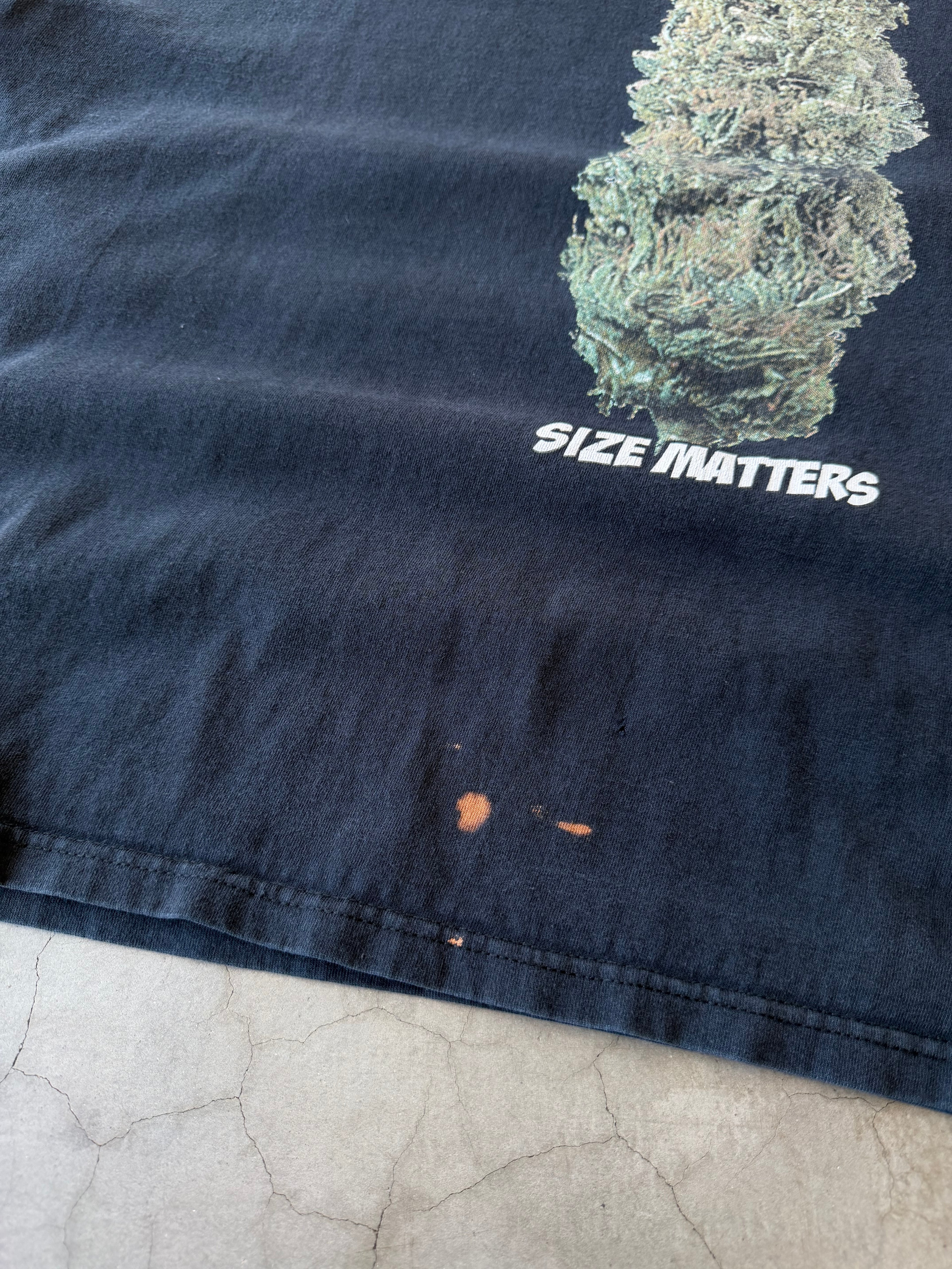 Early 2000s Size Matters Weed Tee(XL)