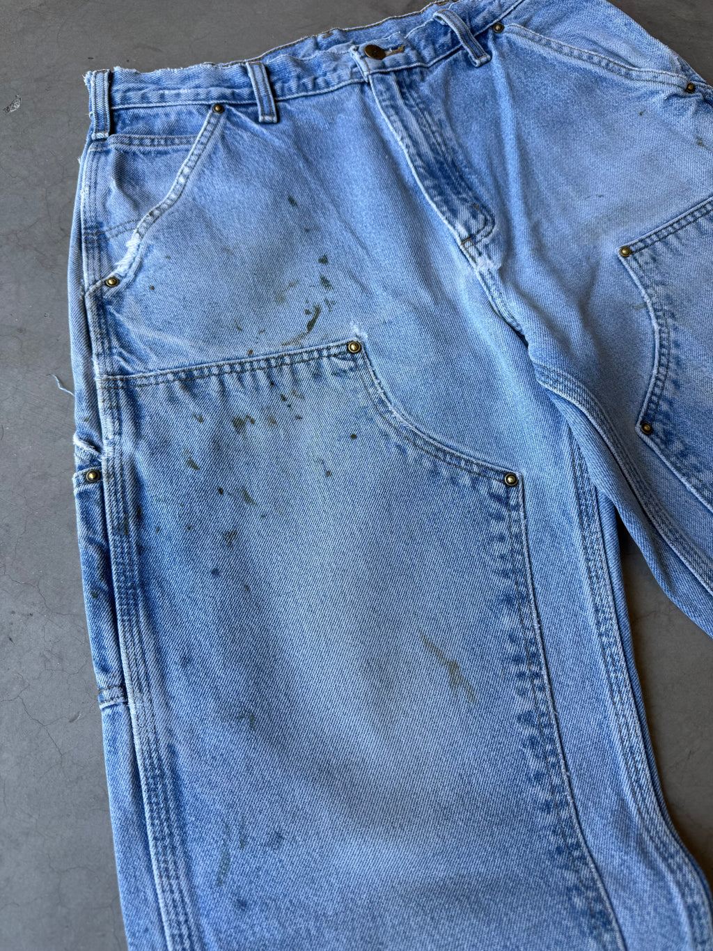 Painted Denim Carhartt Double Knee Pants