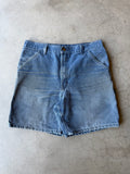 Distressed Baby Blue Carhartt Carpenter Shorts(32)