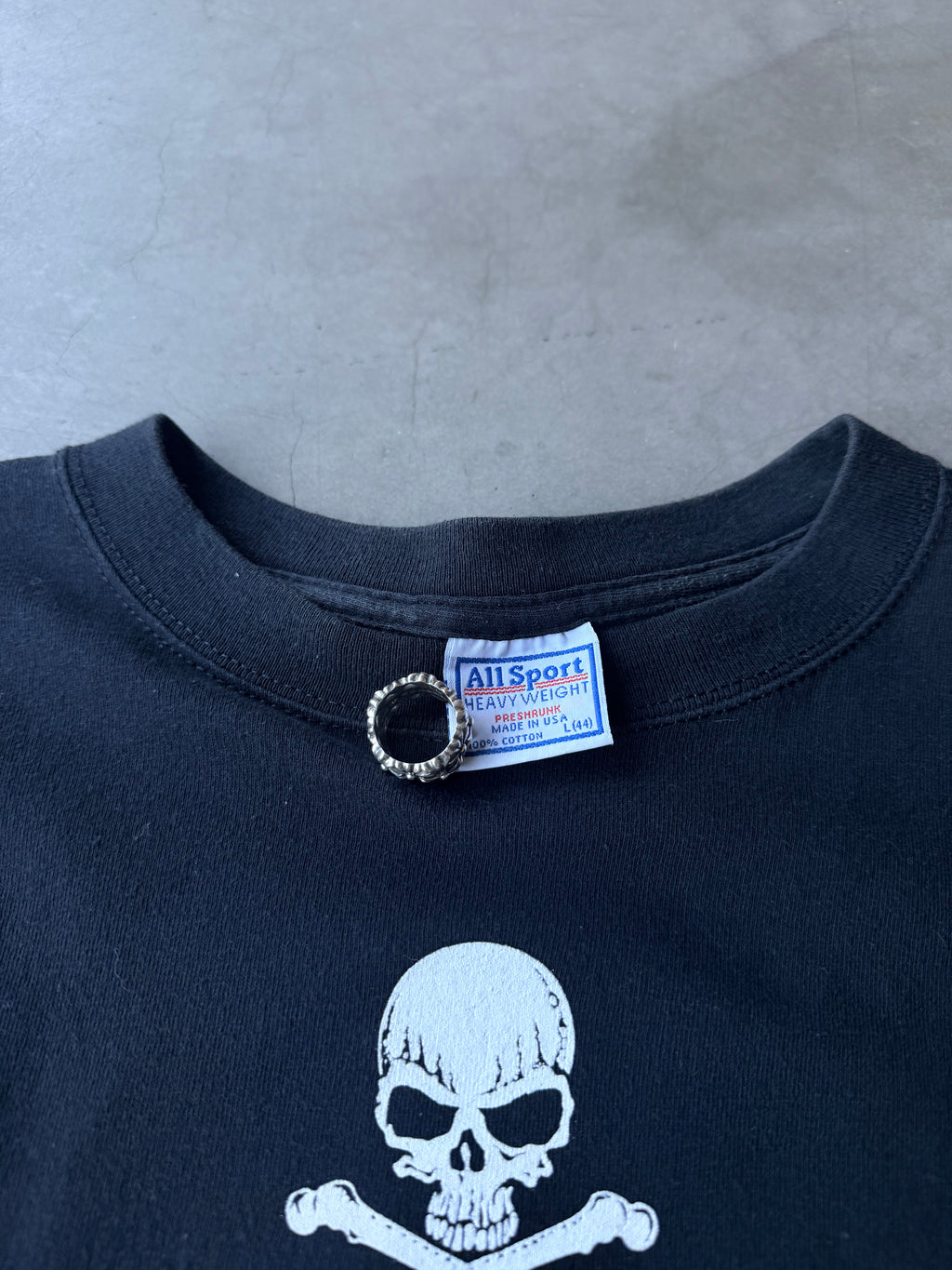 1990s Fashion Victim Skull Long Sleeve Tee(L)