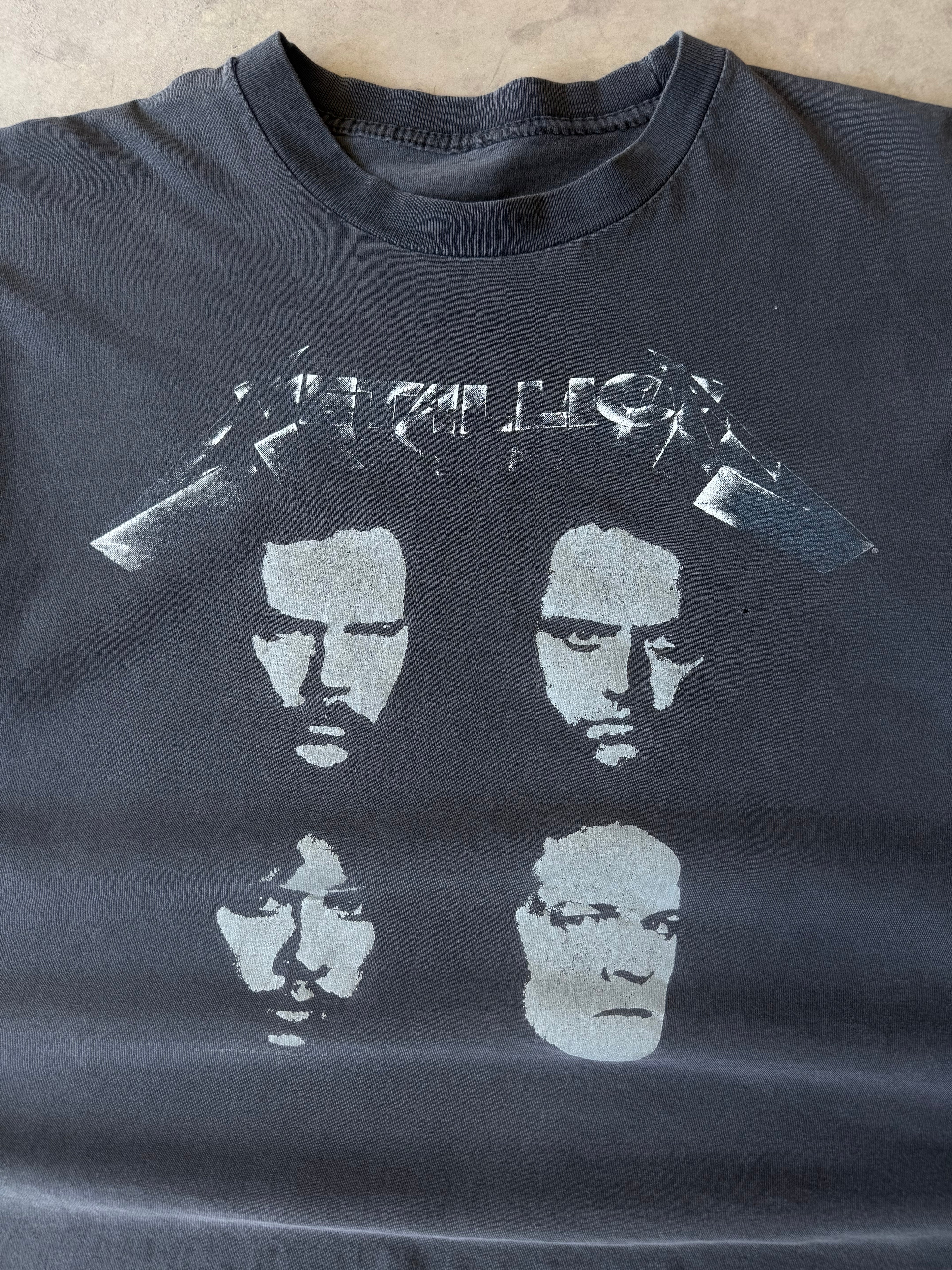 1990s Faded Metallica Faces Tee(XL)