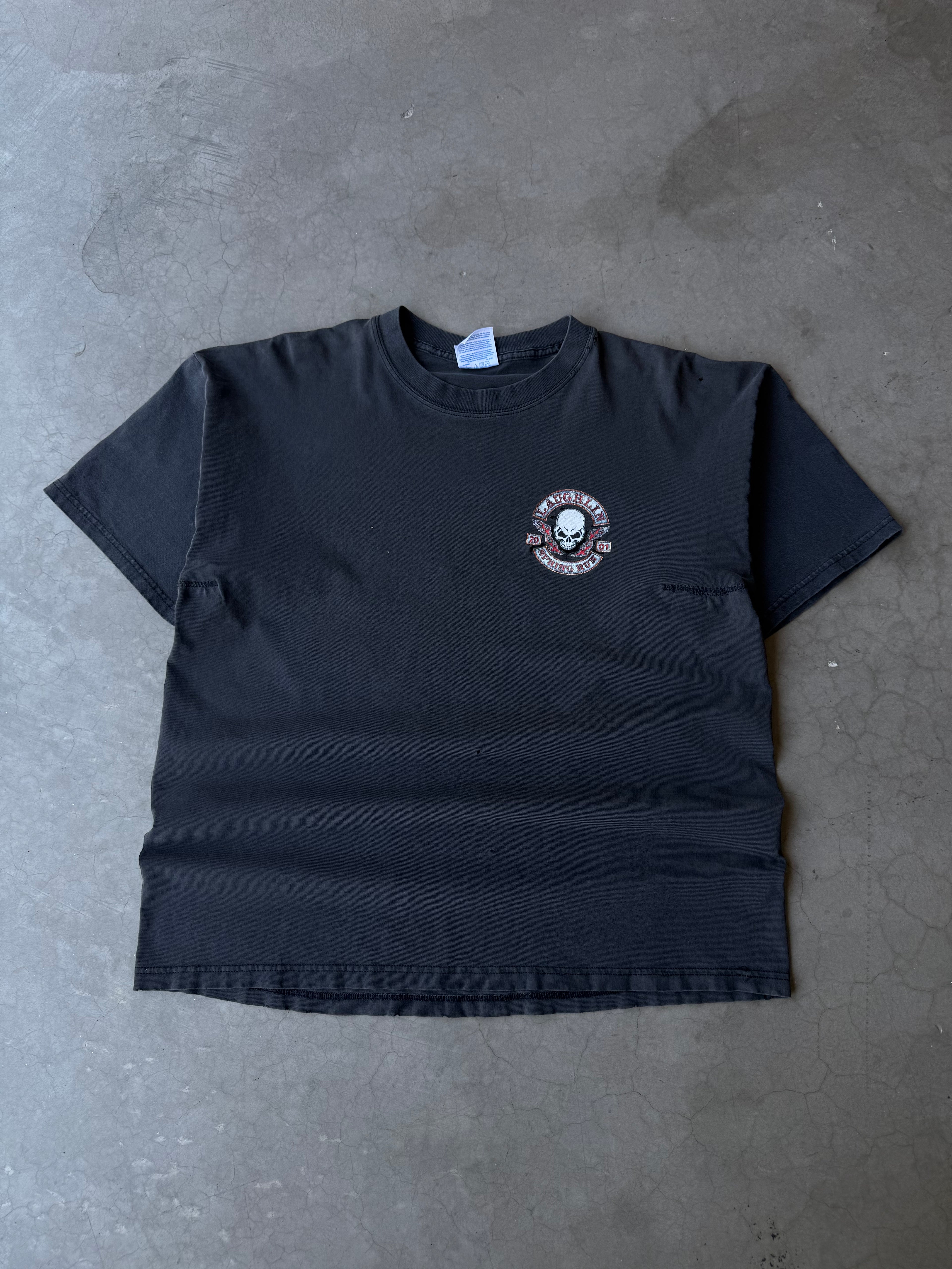 Early 2000s Distressed & Repaired Laughlin Spring Run Tee(XL)