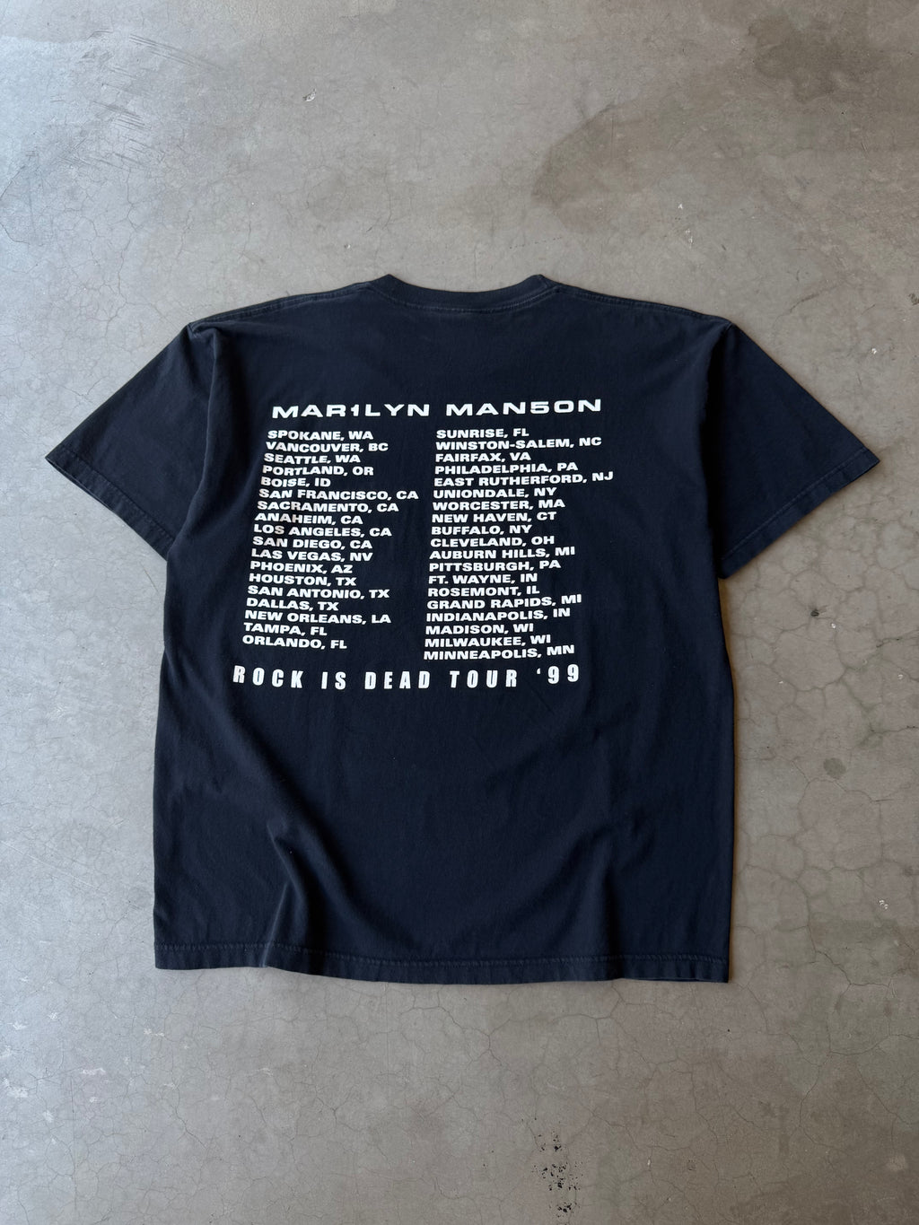 1990s Marilyn Manson Rock Is Dead Tee(XL)
