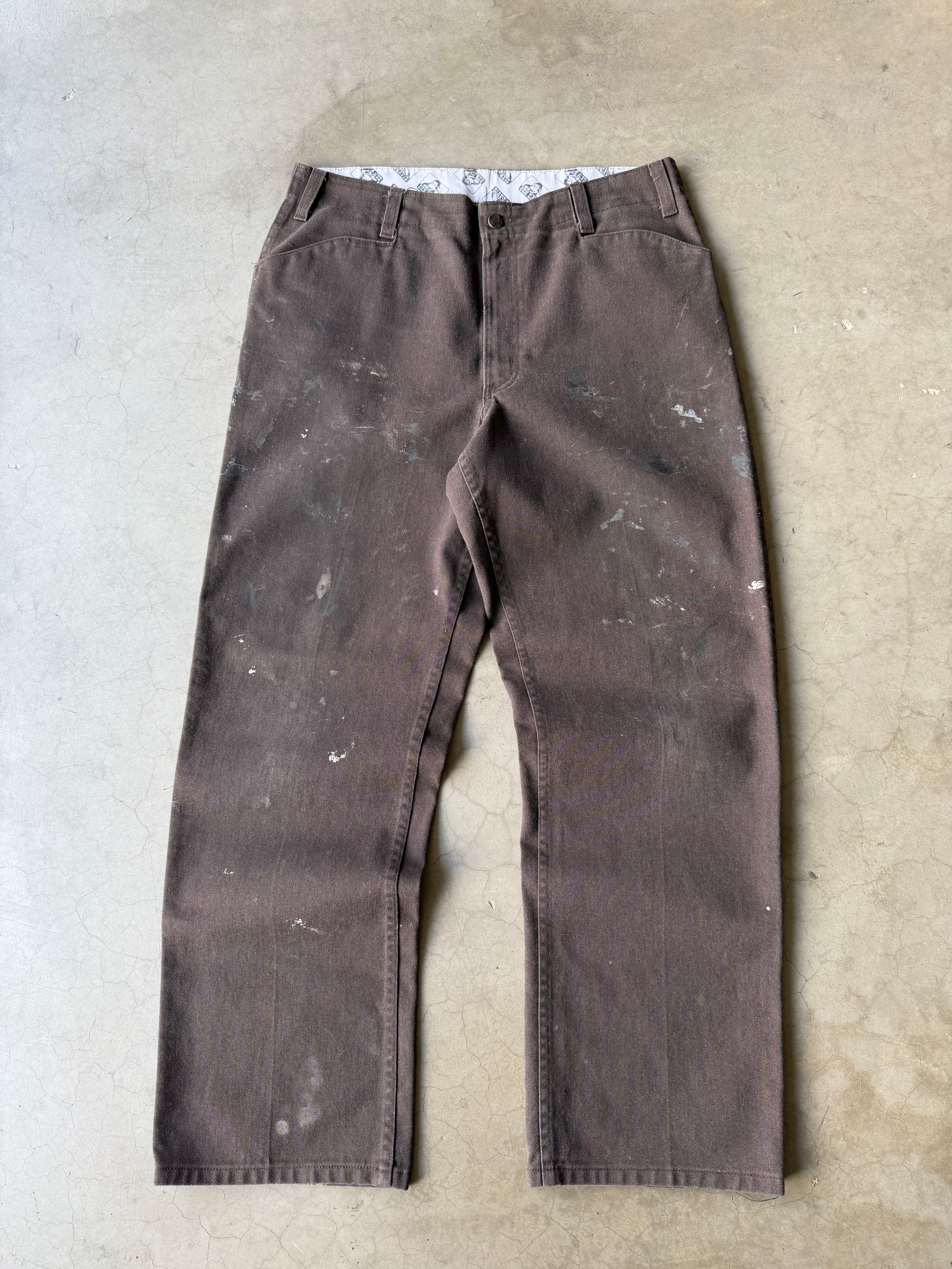 Painted Brown Ben Davis Pants(34x31)