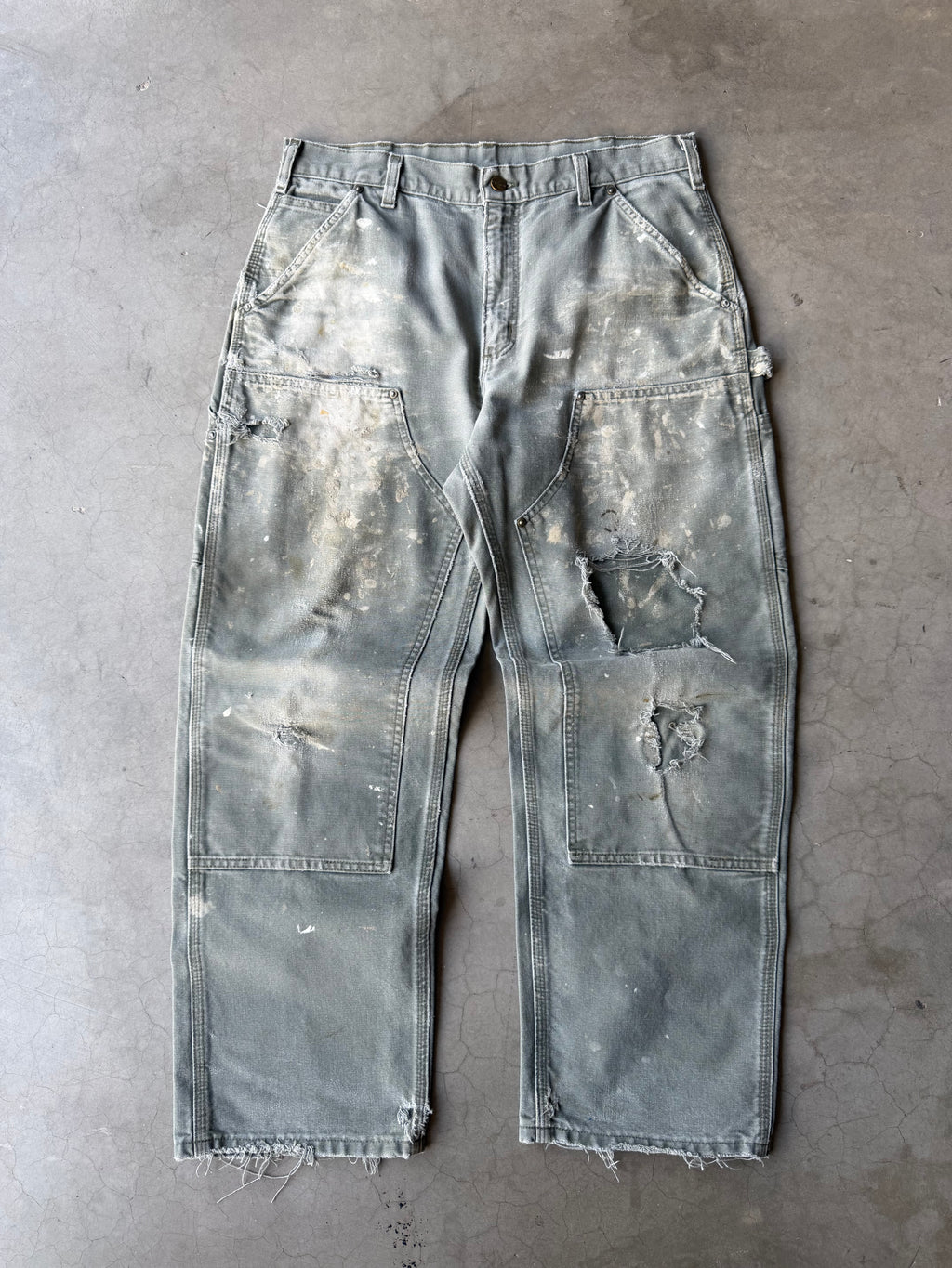 Extremely Painted & Distressed Carhartt Double Knee Pants(34x28)