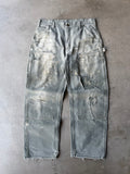 Extremely Painted & Distressed Carhartt Double Knee Pants(34x28)