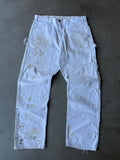 Painted & Distressed Dickies Double Knee Carpenter Pants