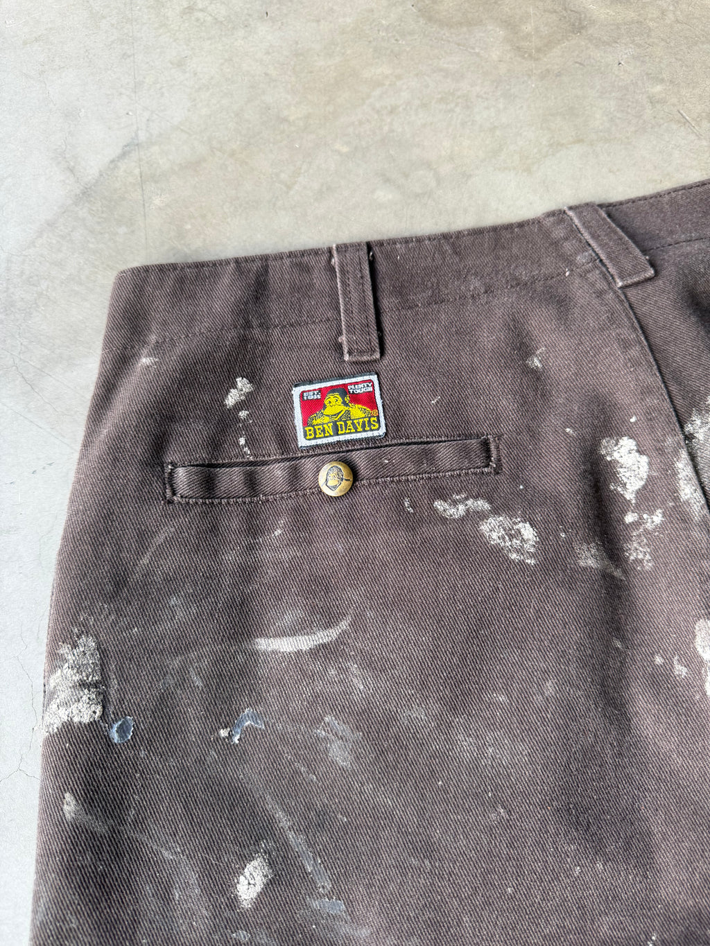 Painted Brown Ben Davis Pants(34x31)