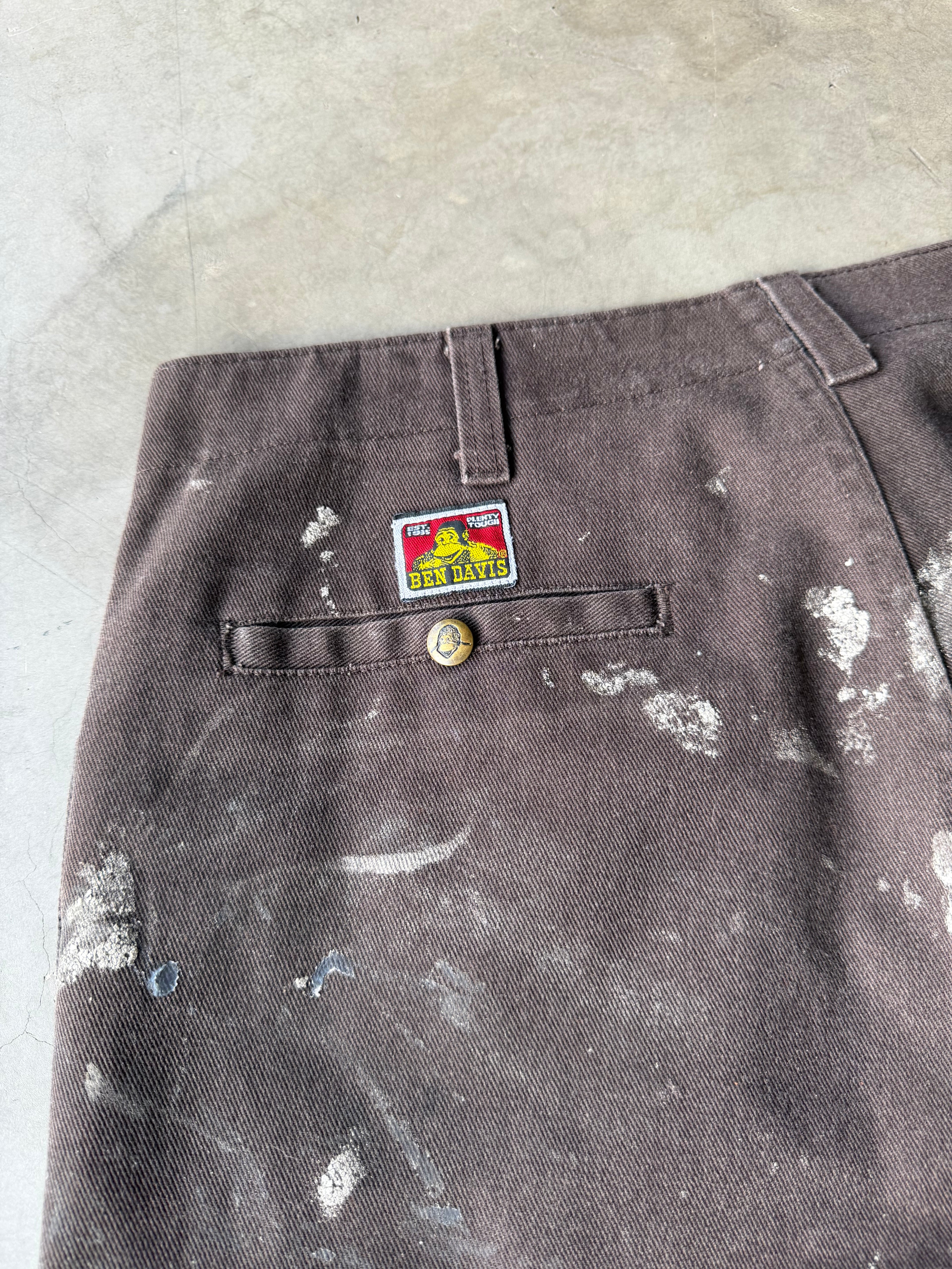 Painted Brown Ben Davis Pants(34x31)