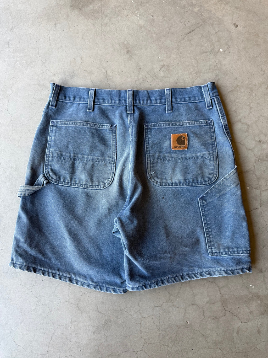 Distressed Baby Blue Carhartt Carpenter Shorts(32)