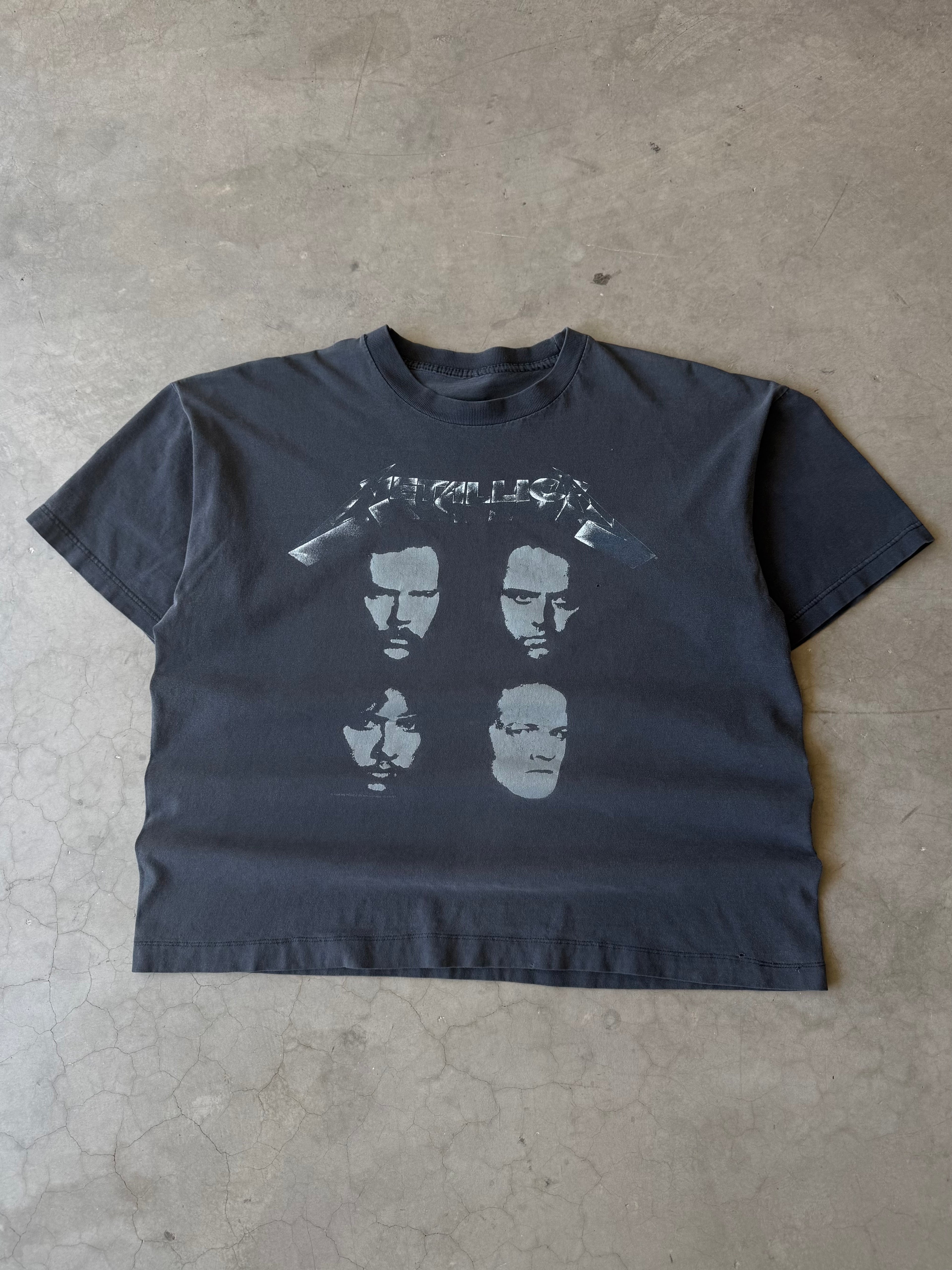 1990s Faded Metallica Faces Tee(XL)