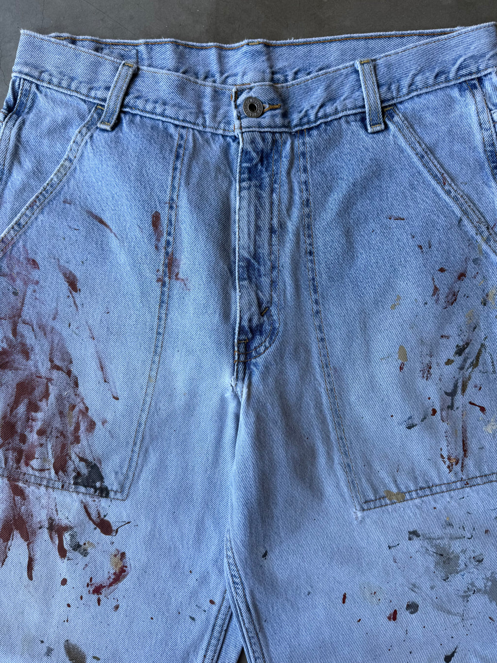 1990s Painted Levi Dry Good Carpenter Pants