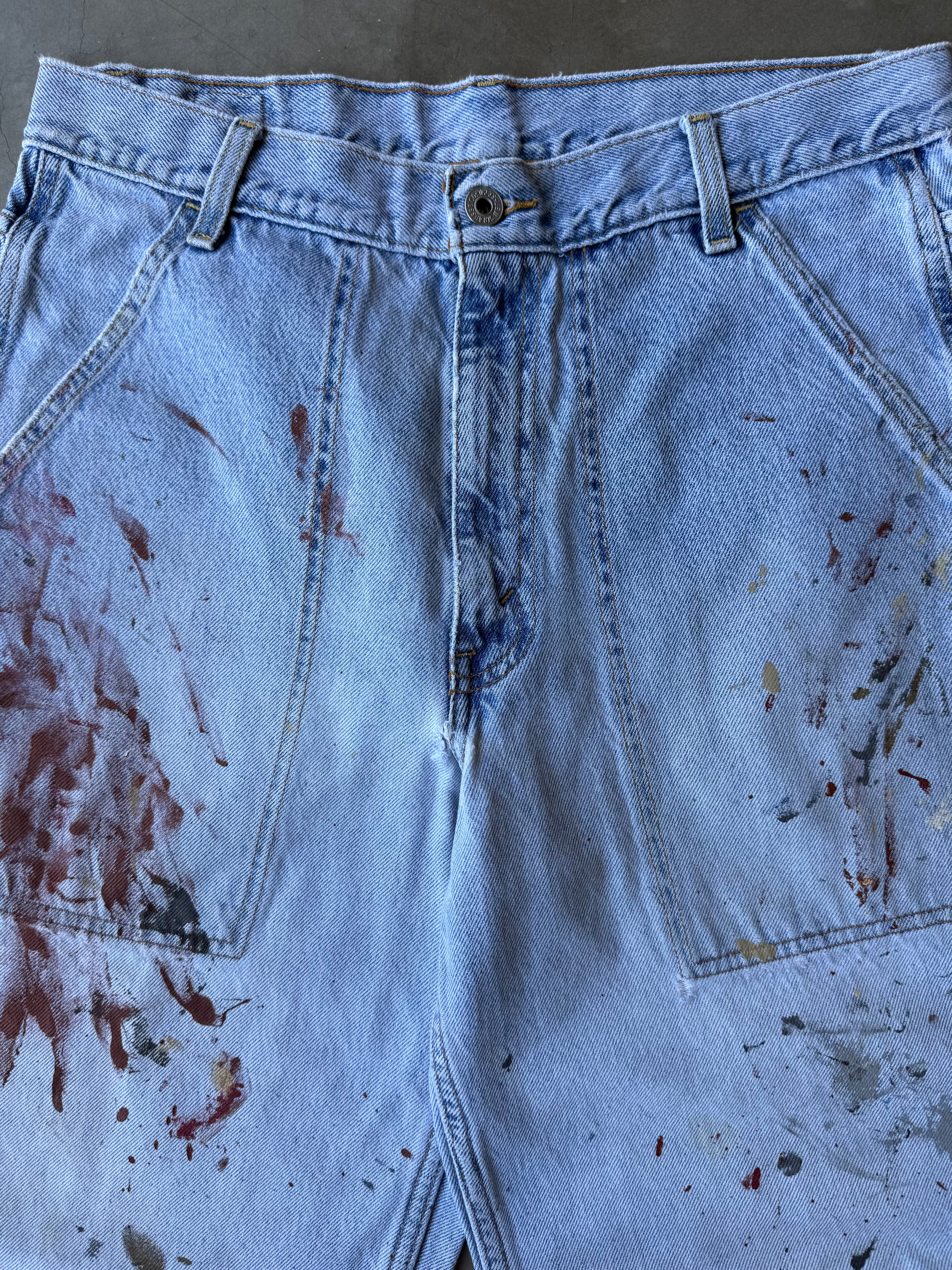 1990s Painted Levi Dry Good Carpenter Pants