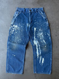 Painted Carhartt Denim Carpenter Pants