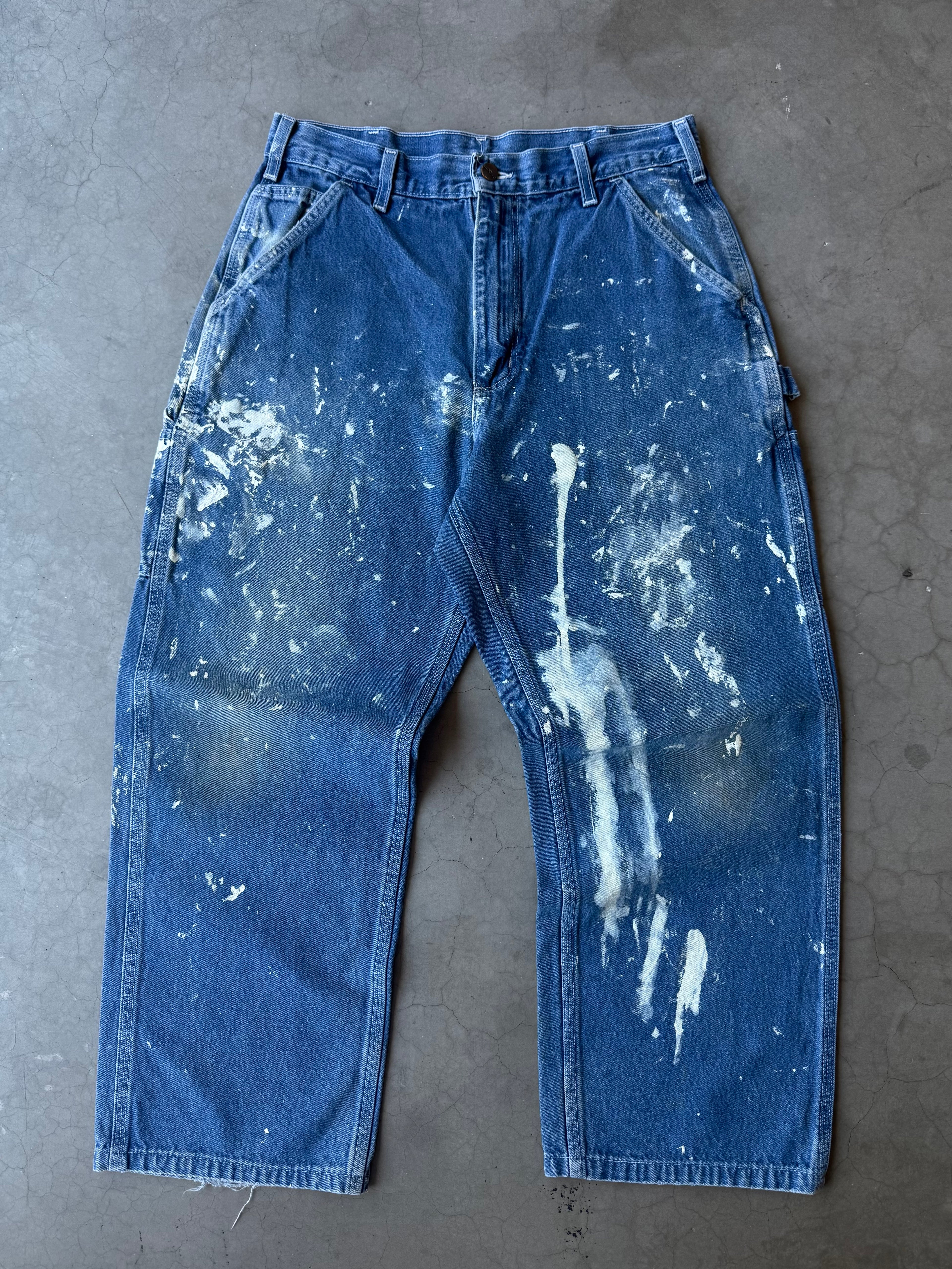 Painted Carhartt Denim Carpenter Pants