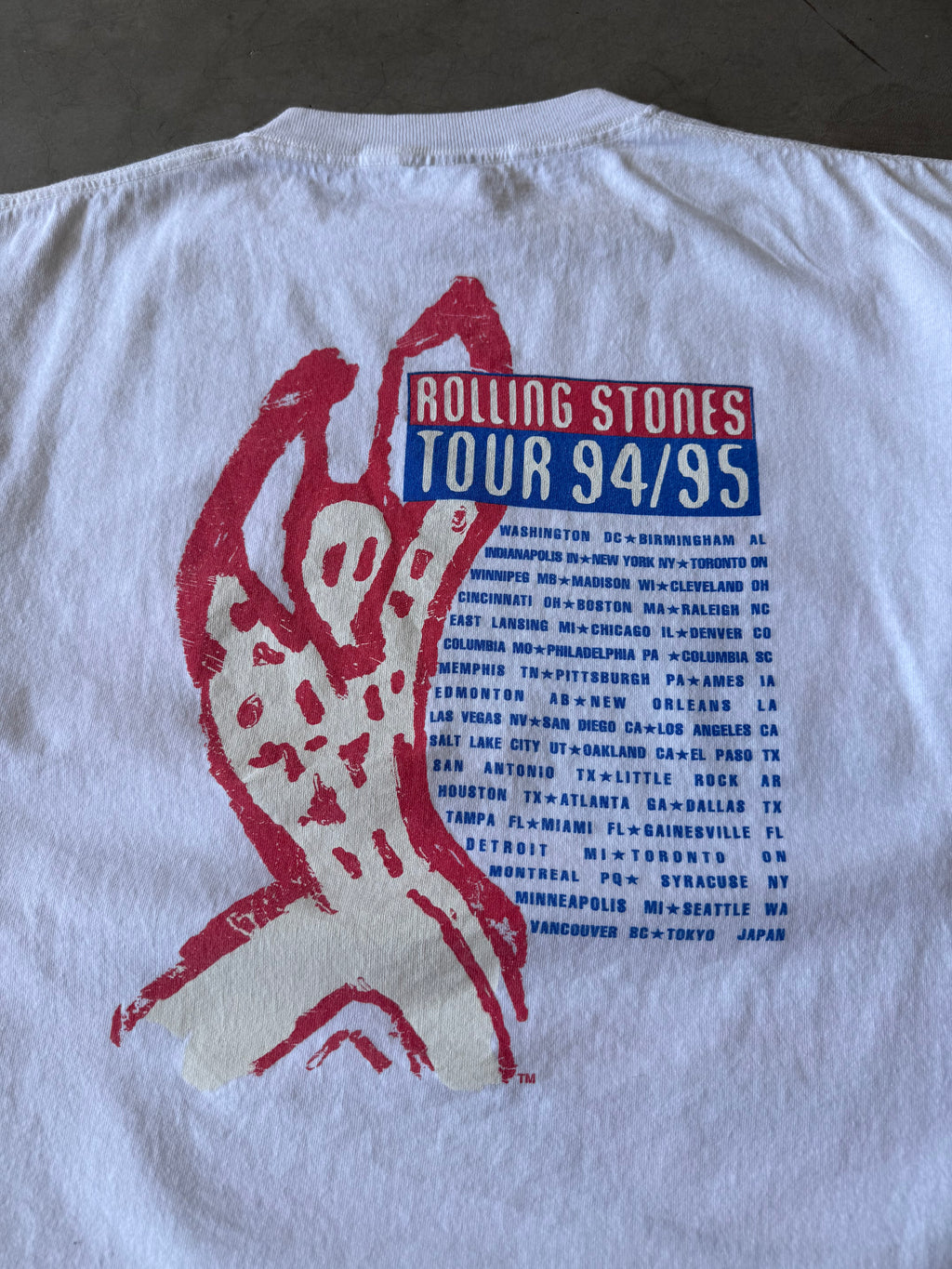 1990s Rolling Stones USA Flag Tour Tee(XL)