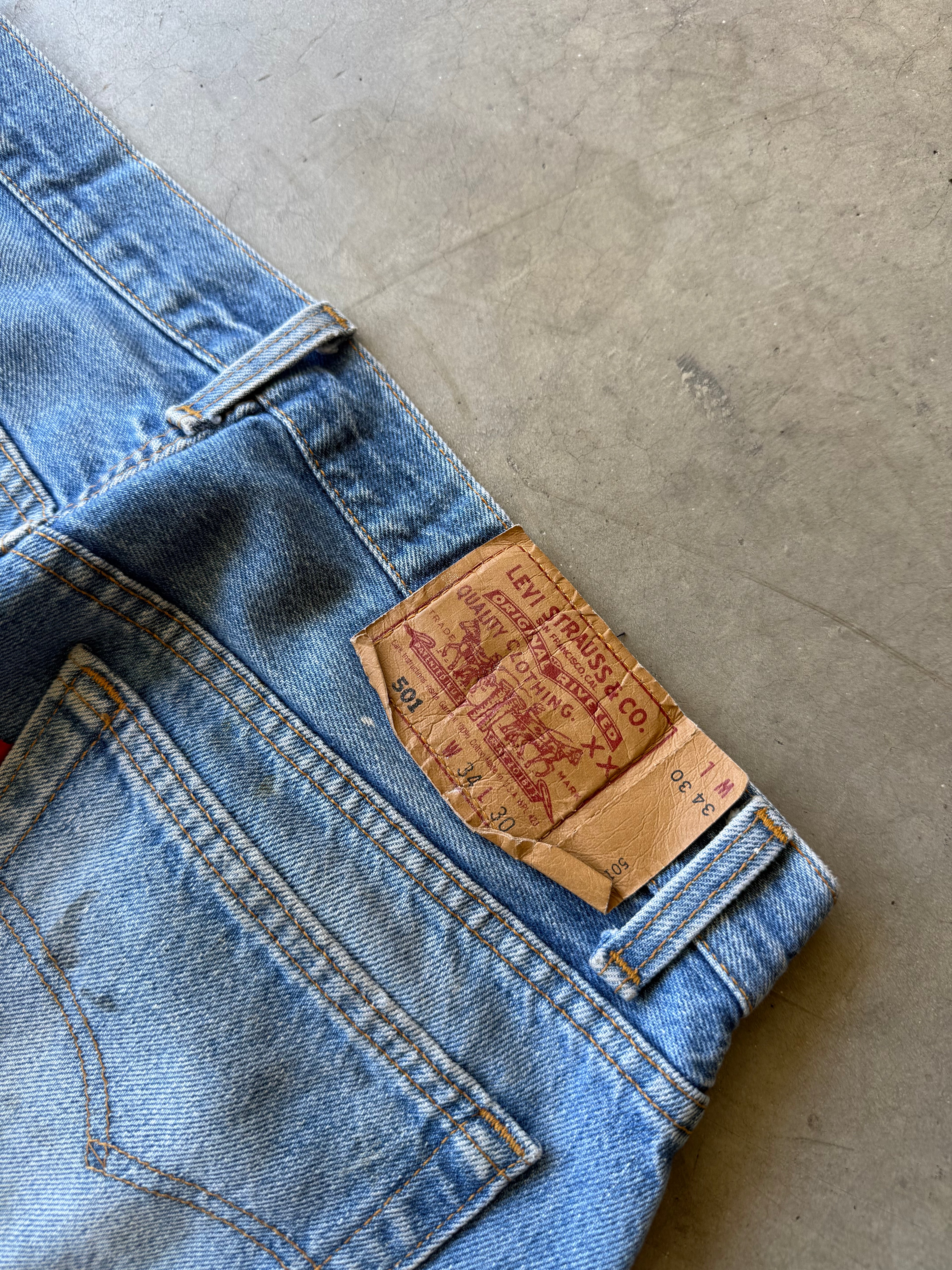 1990s Painted Levi 501 Denim Pants