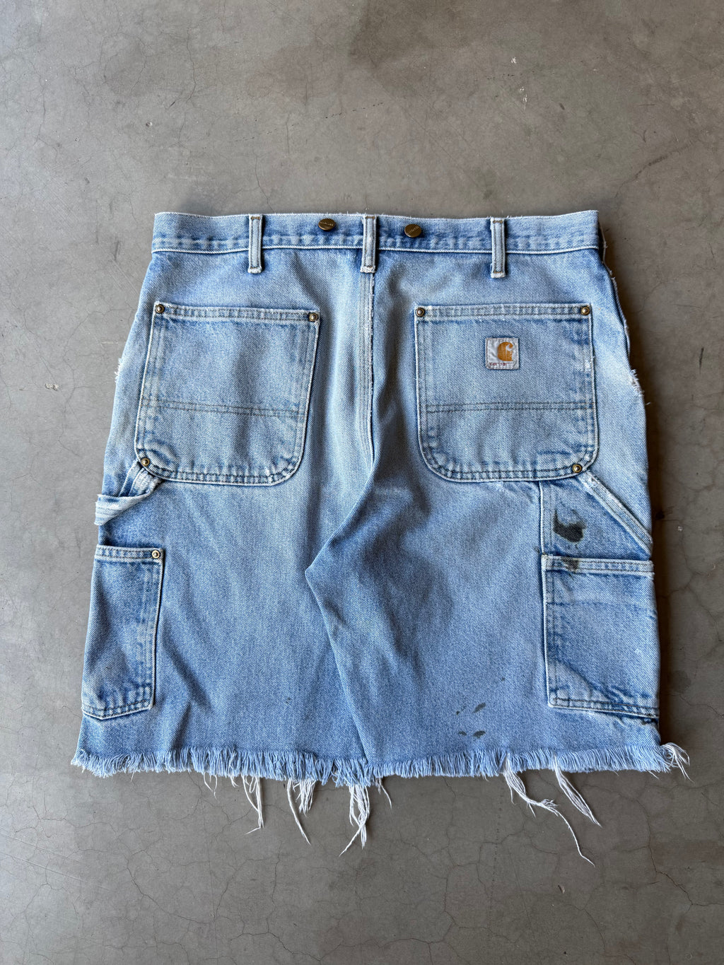 Distressed Denim Carhartt Double Knee Shorts(34)