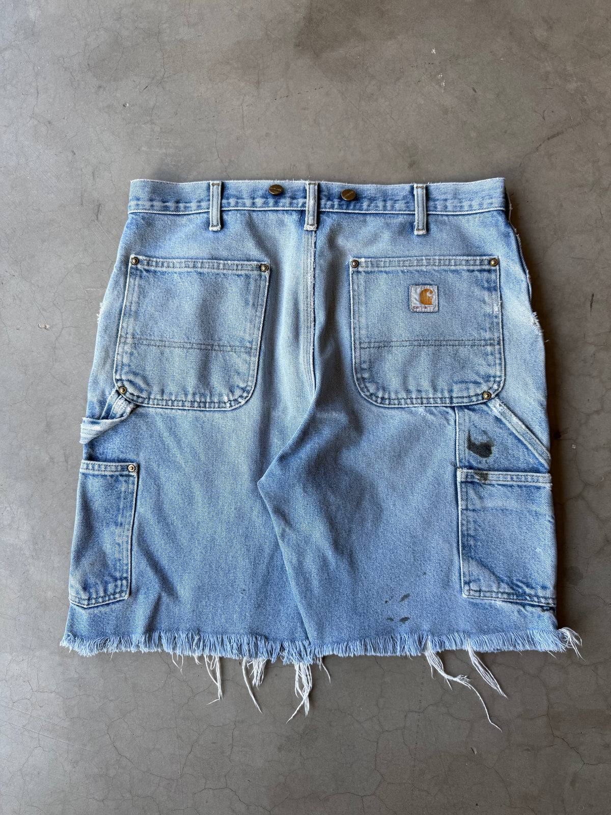 Distressed Denim Carhartt Double Knee Shorts(34)