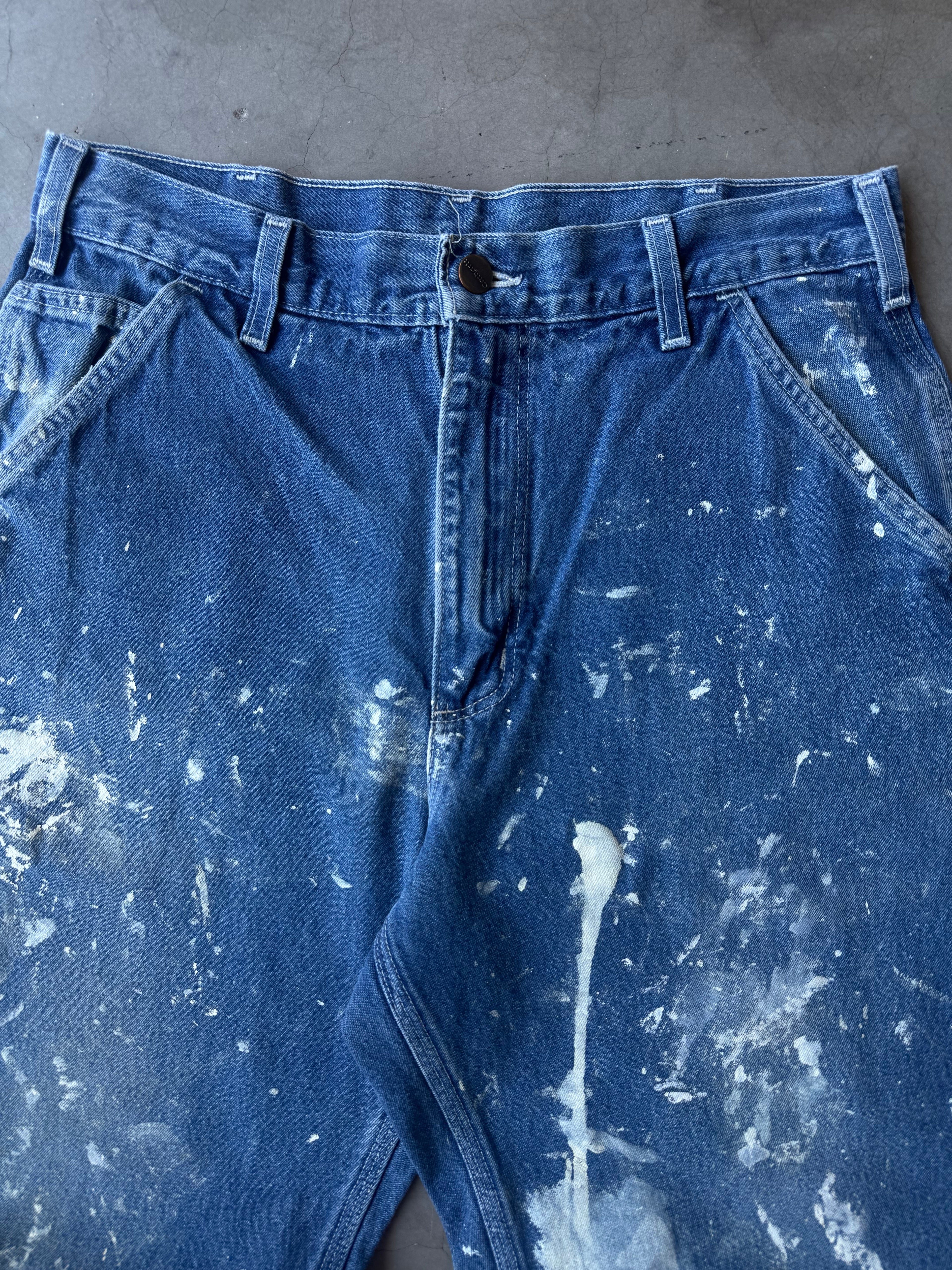 Painted Carhartt Denim Carpenter Pants