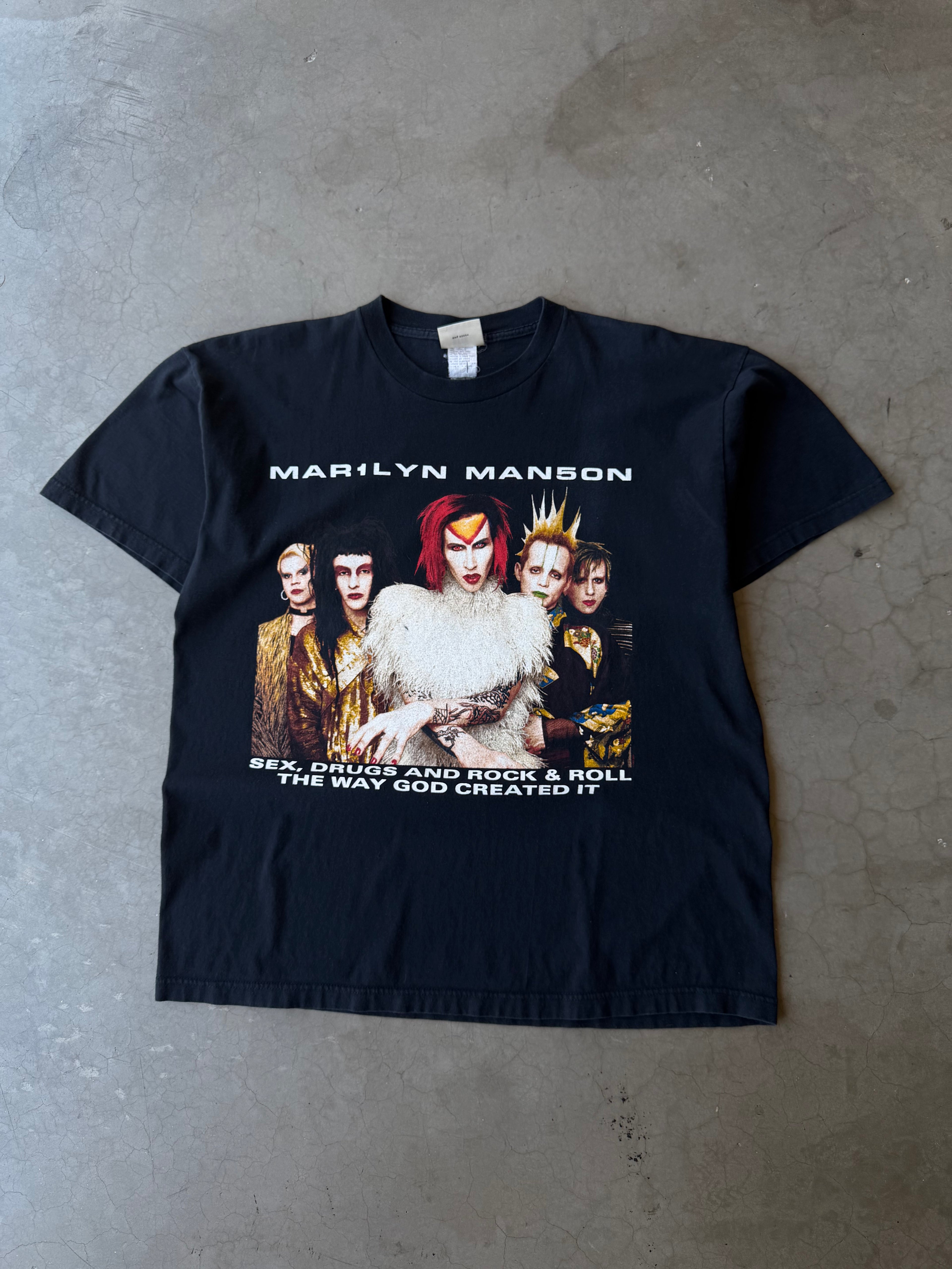 1990s Marilyn Manson Rock Is Dead Tee(XL)