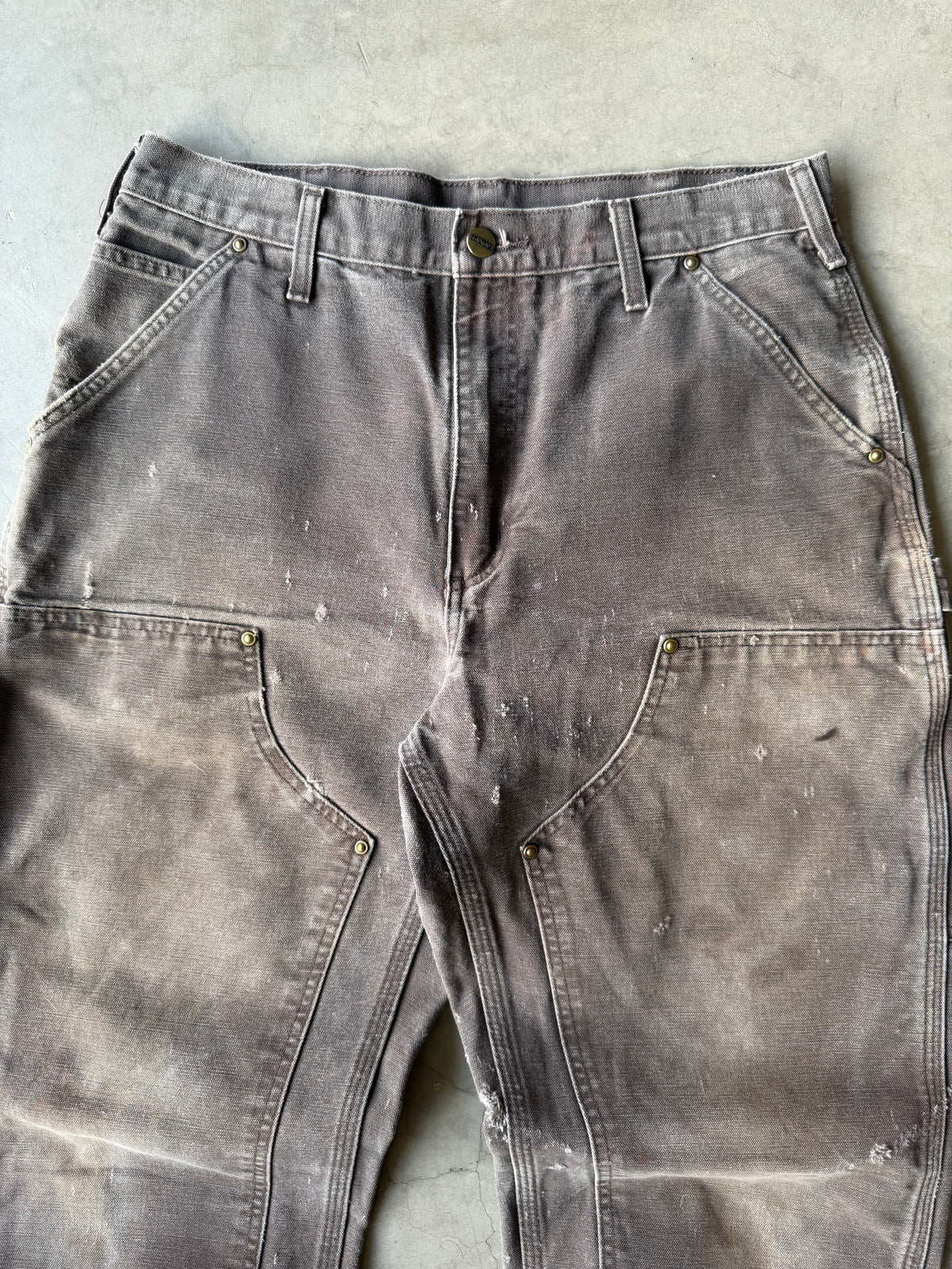 Distressed Brown Carhartt Double Knee Pants(31x31)