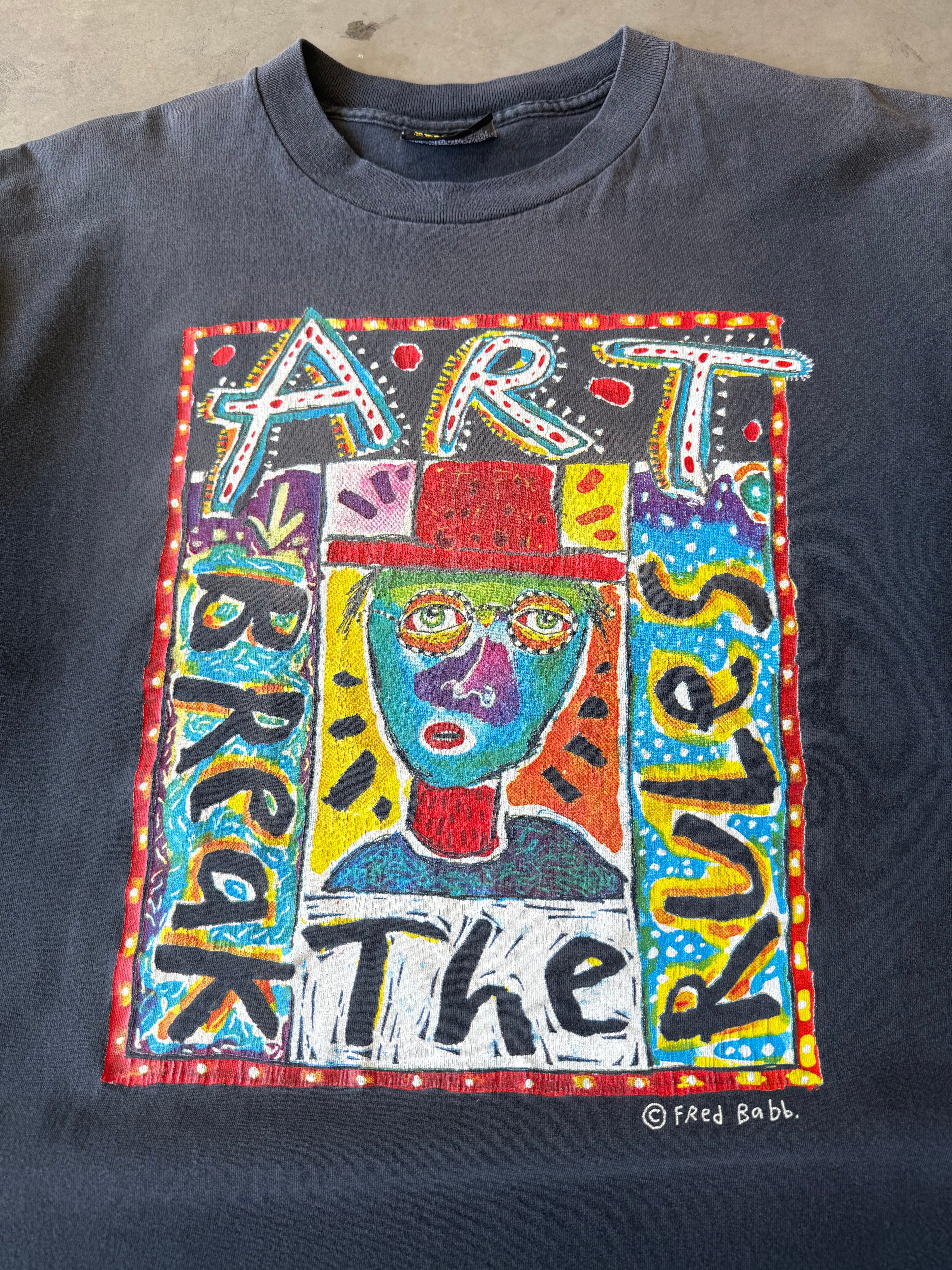 1990s Faded Fredd Babb Art Break The Rules Tee(XL)