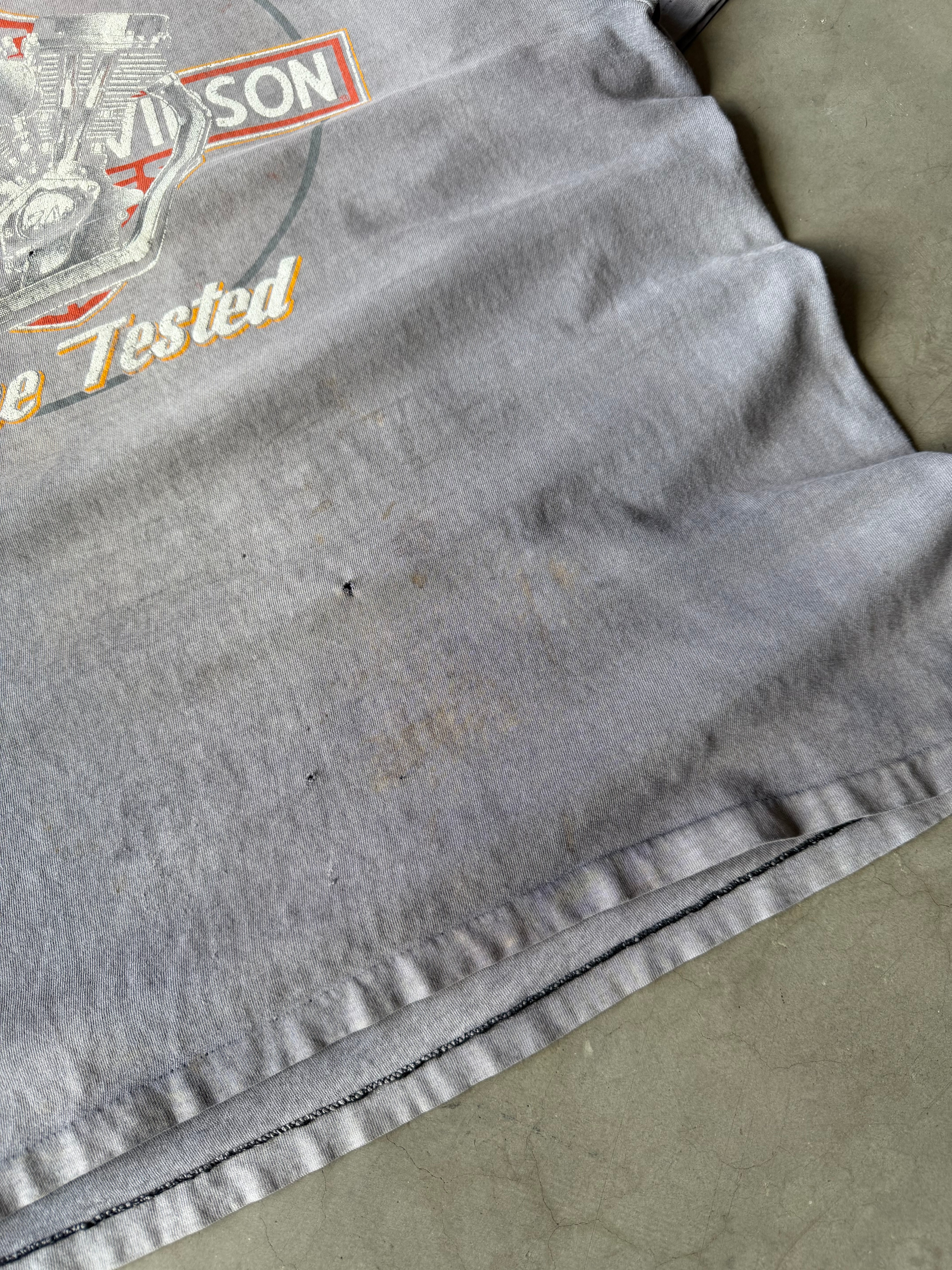 1980s Extremely Faded Harley Davidson Time Tested Tee(XL)