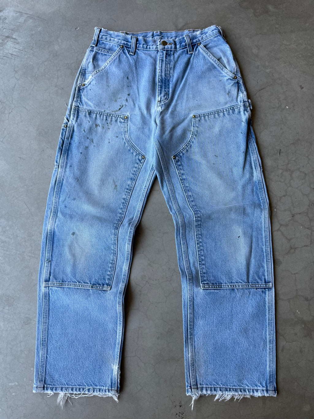 Painted Denim Carhartt Double Knee Pants