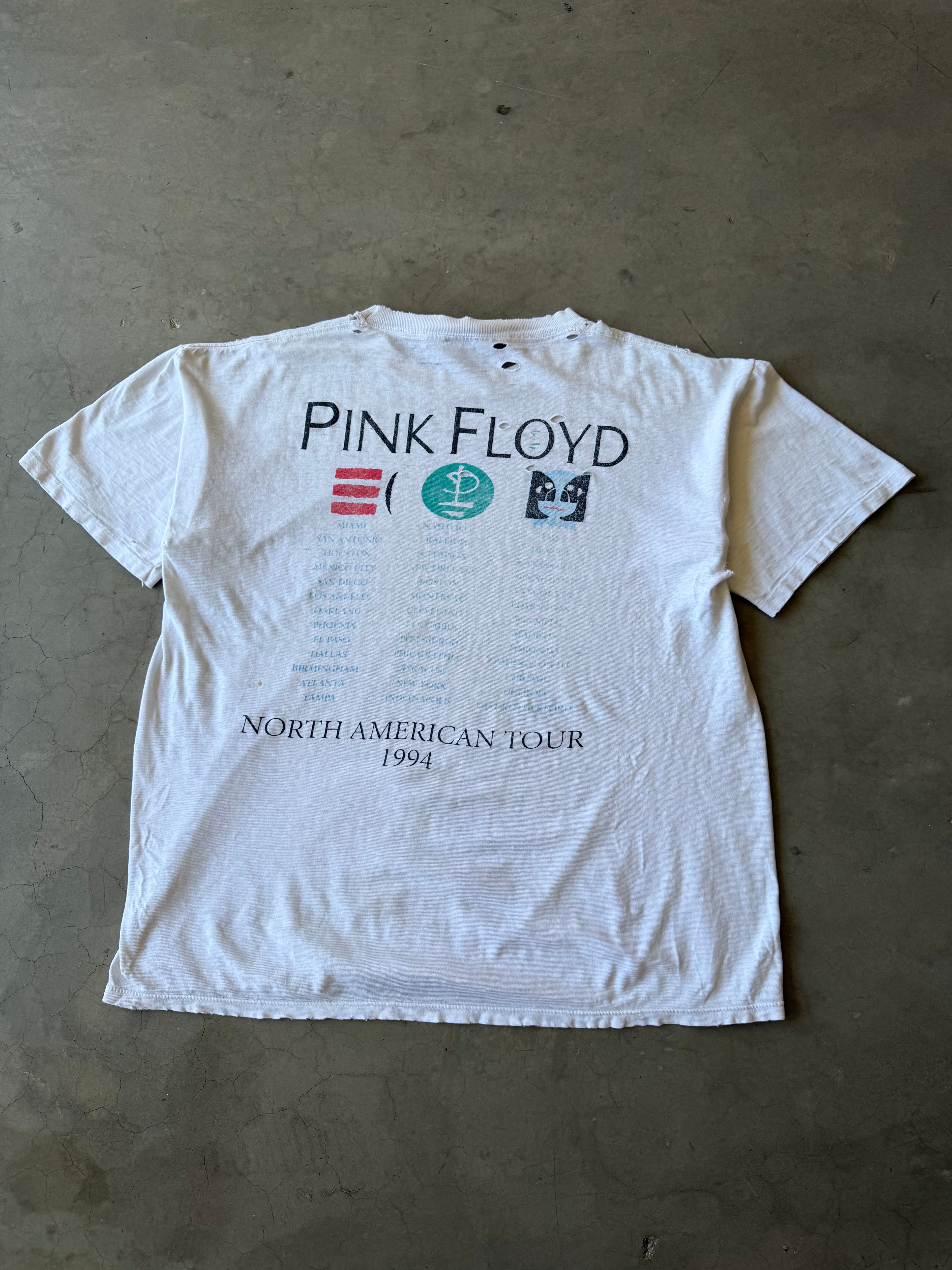 1990s Distressed Pink Floyd Division Bell Tee(XL)