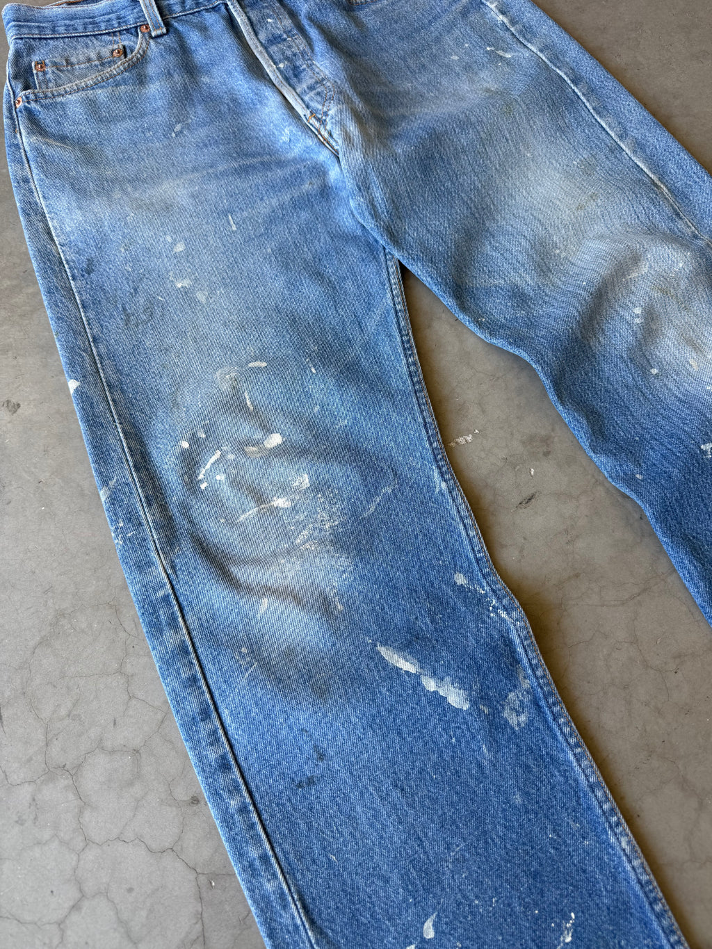 1990s Painted Levi 501 Denim Pants