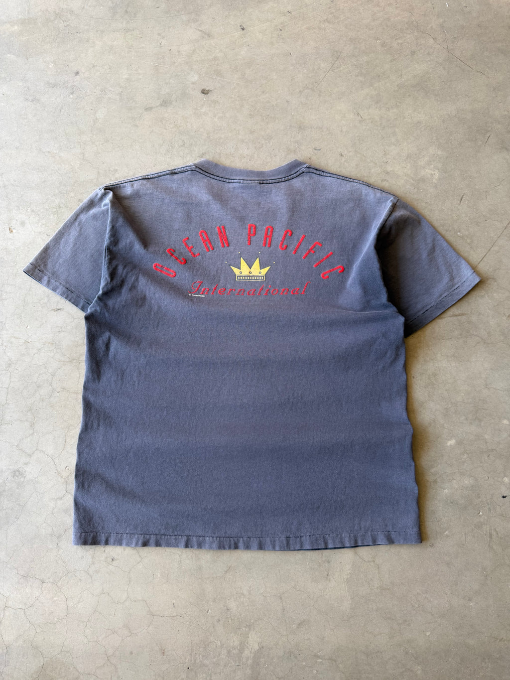 1990s Extremely Faded Ocean Pacific Crown Tee(L)